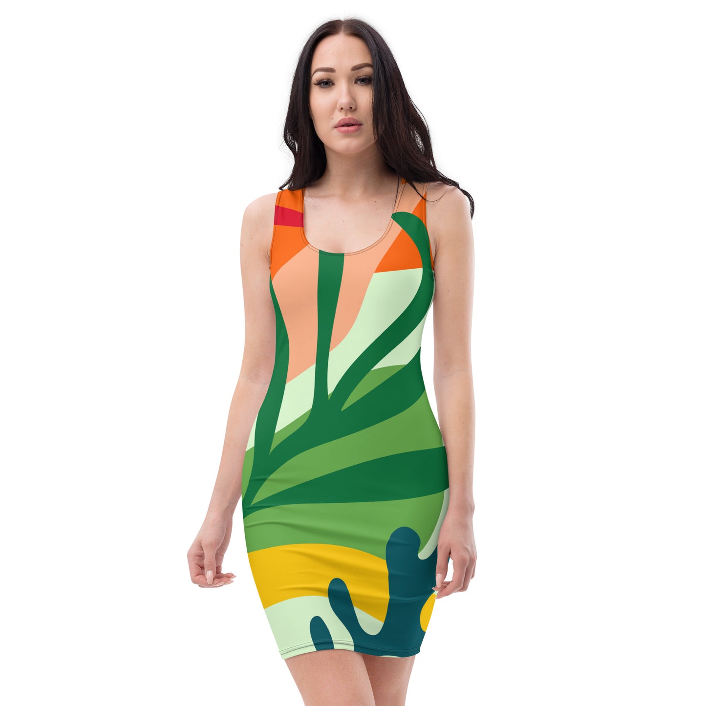 Amazon Rainforest Bodycon dress (Multicolor)