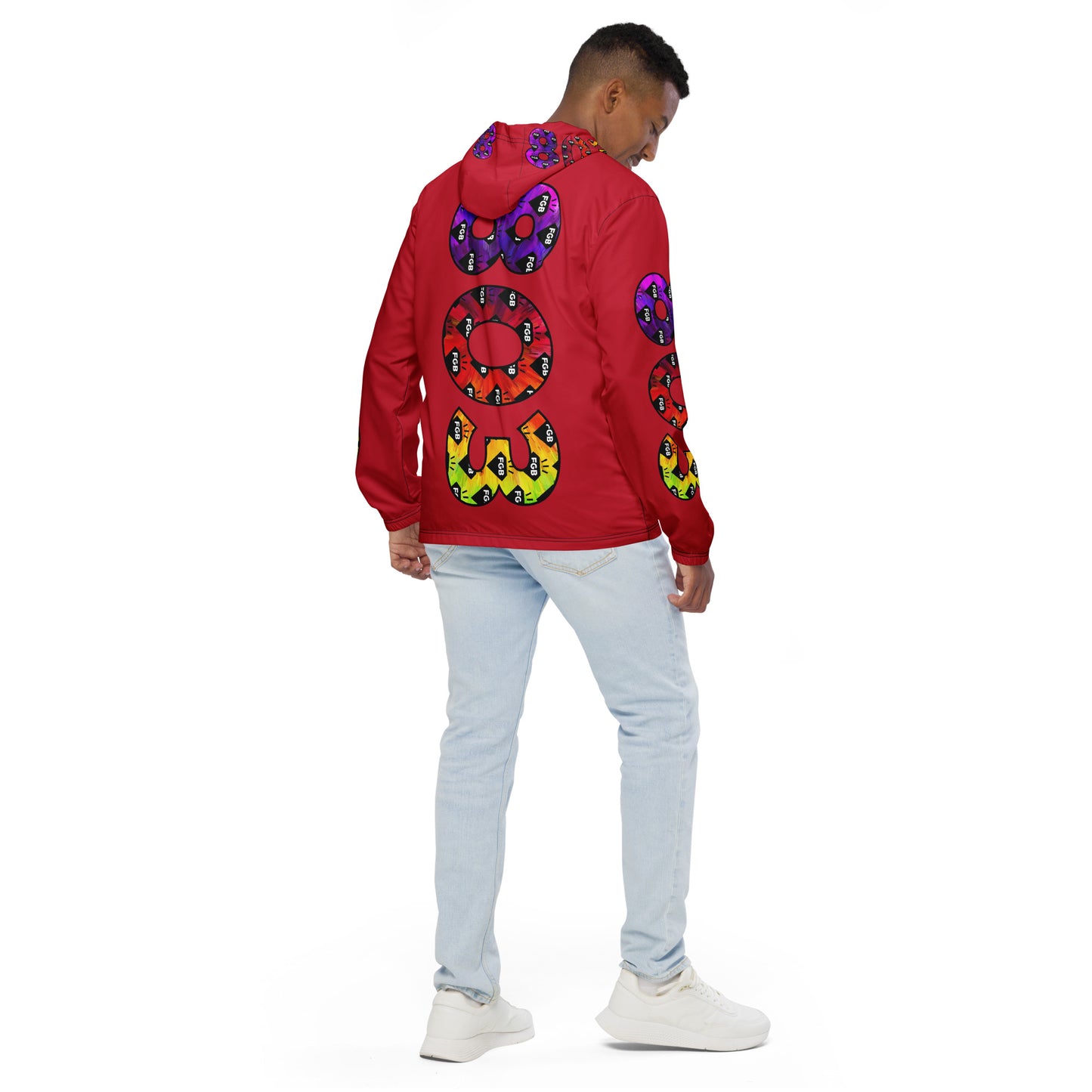 Multicolor 803 Men’s Windbreaker (Red)