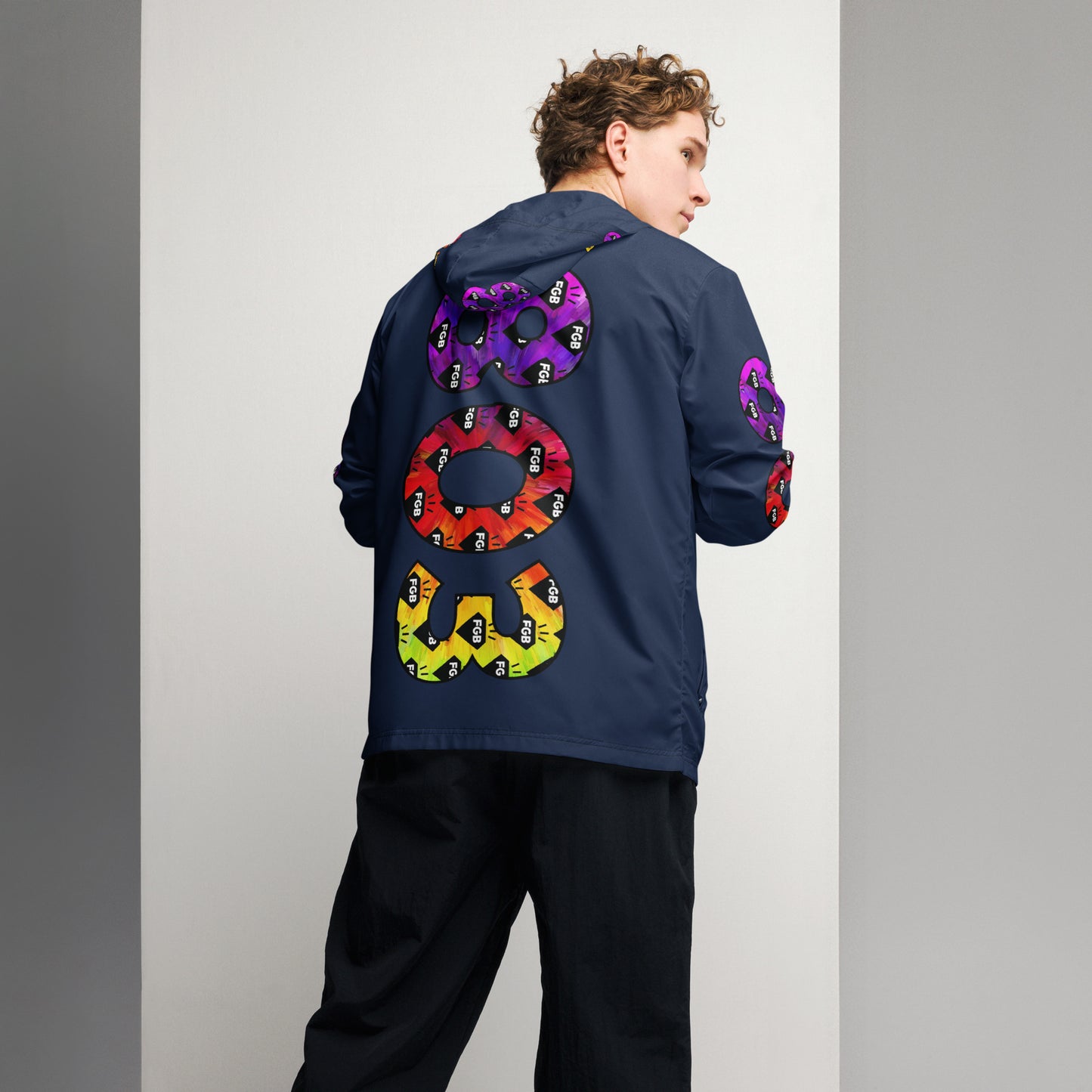 Multicolor 803 Men’s Windbreaker (Navy)