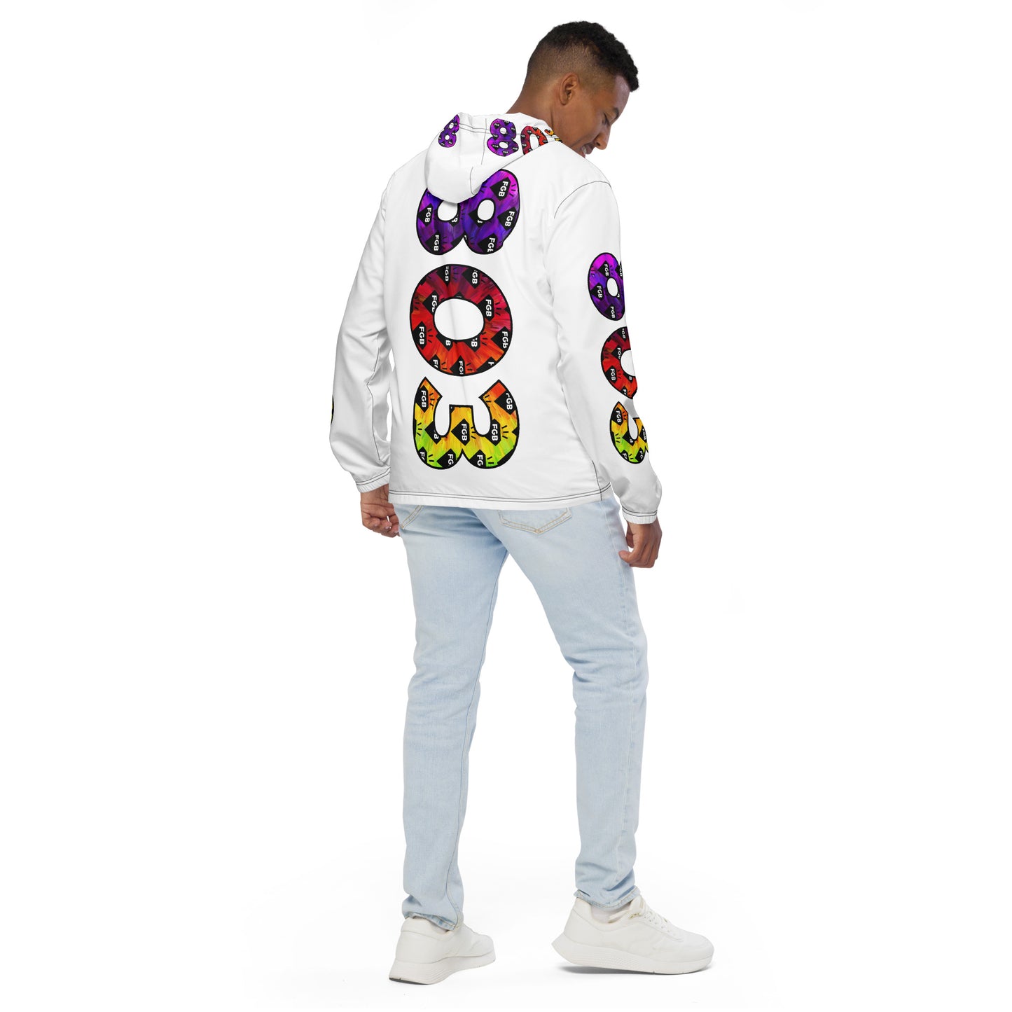 Multicolor 803 Men’s Windbreaker (White)