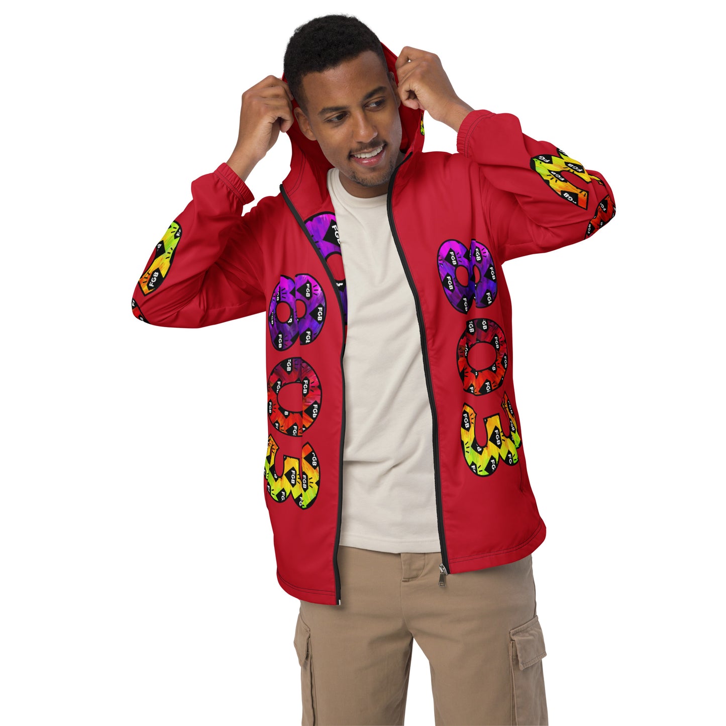 Multicolor 803 Men’s Windbreaker (Red)