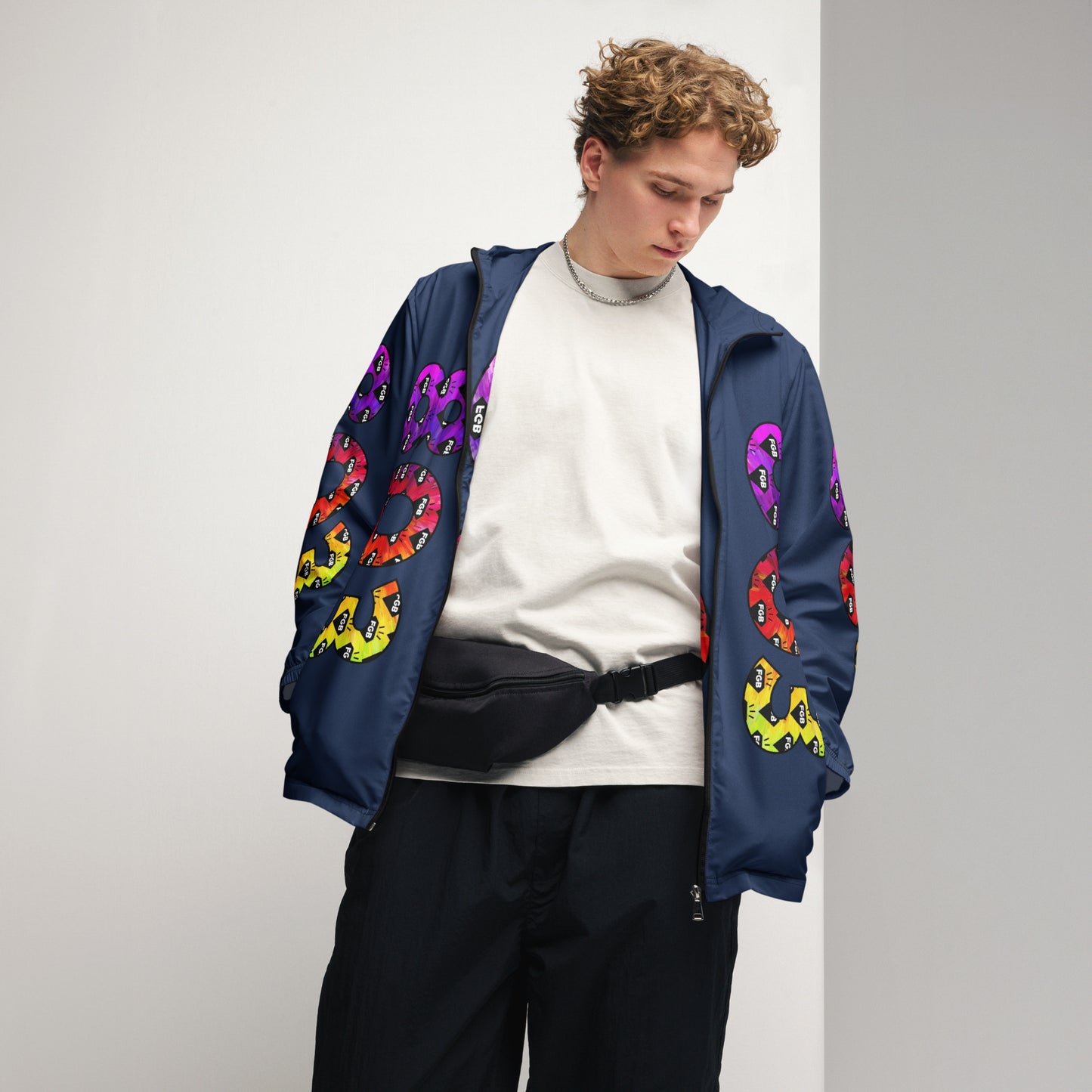 Multicolor 803 Men’s Windbreaker (Navy)