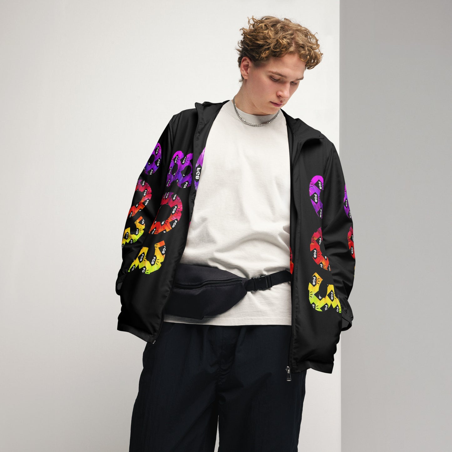 Multicolor 803 Men’s Windbreaker (Black)