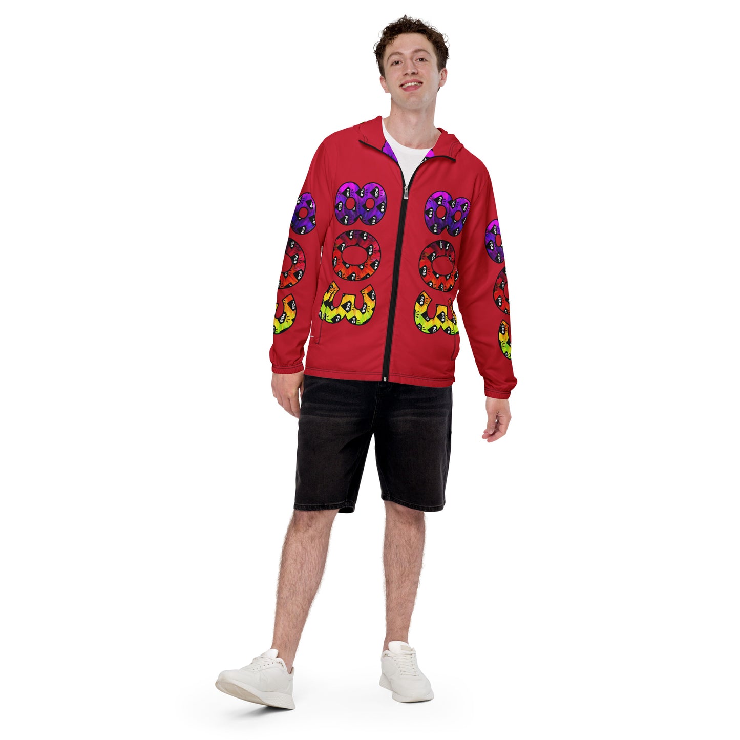 Multicolor 803 Men’s Windbreaker (Red)