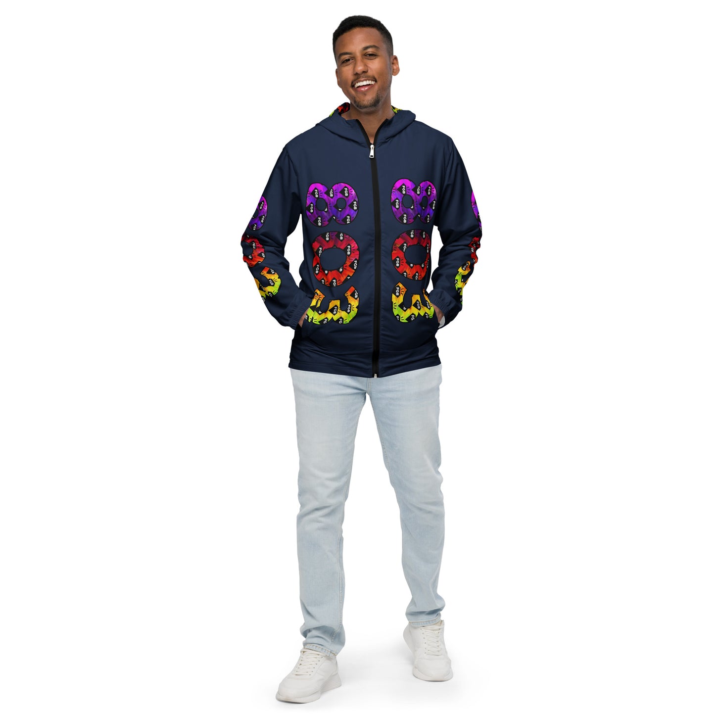 Multicolor 803 Men’s Windbreaker (Navy)