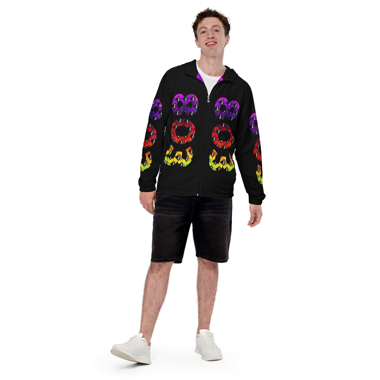 Multicolor 803 Men’s Windbreaker (Black)