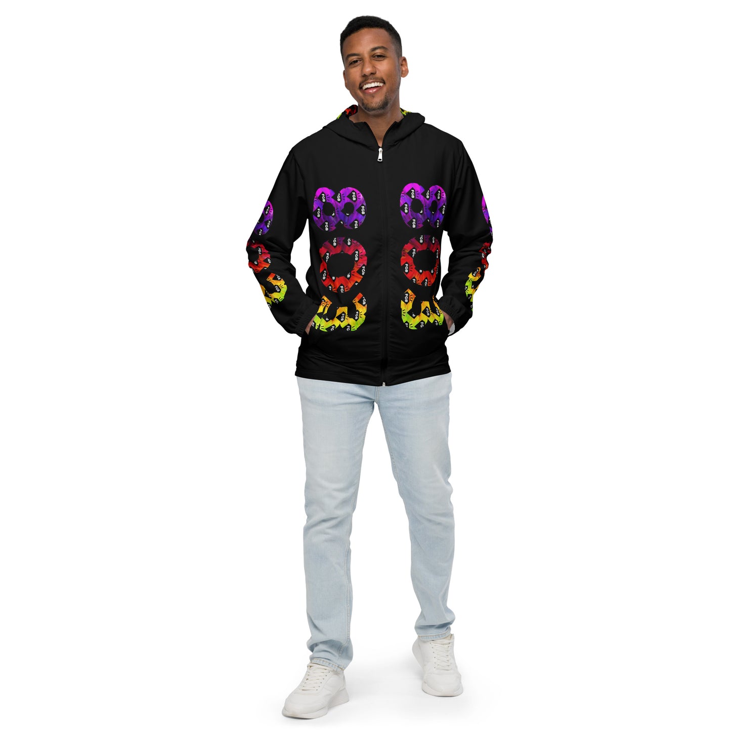 Multicolor 803 Men’s Windbreaker (Black)