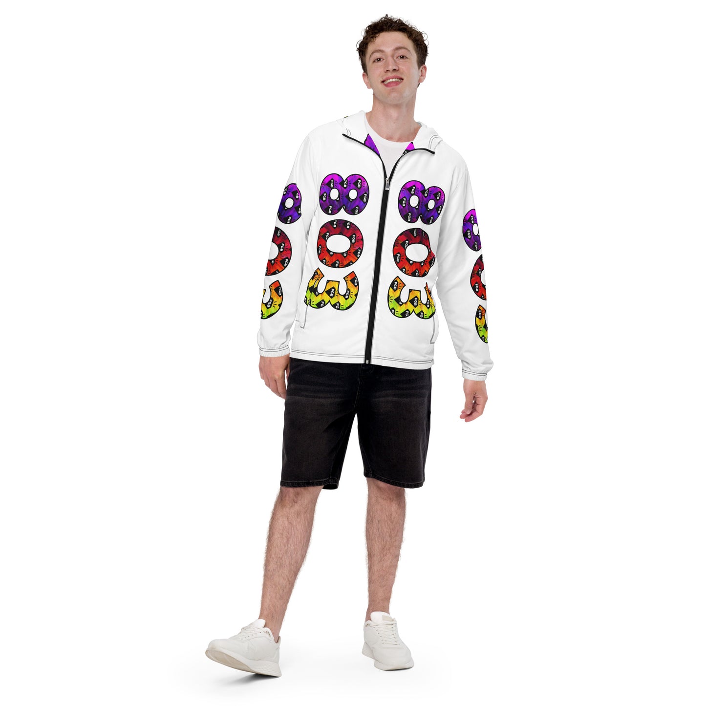 Multicolor 803 Men’s Windbreaker (White)