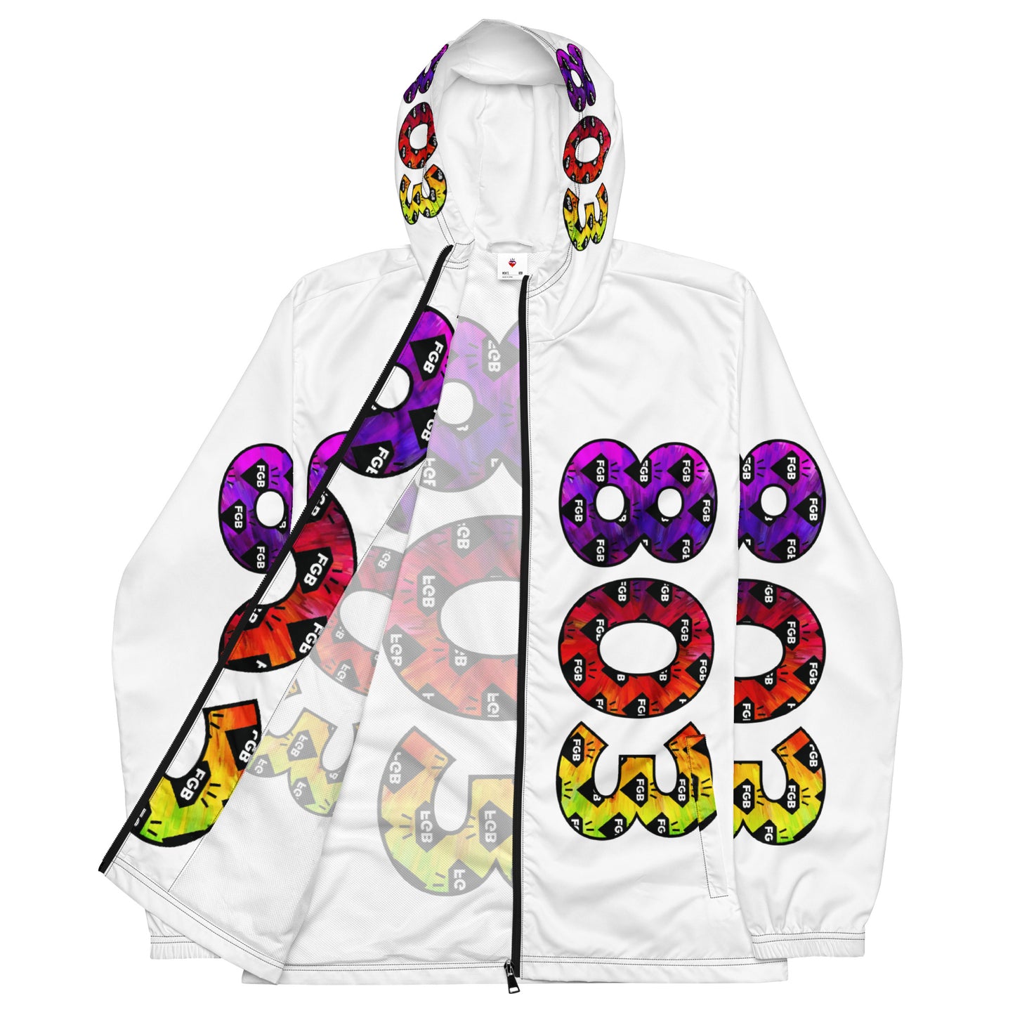 Multicolor 803 Men’s Windbreaker (White)