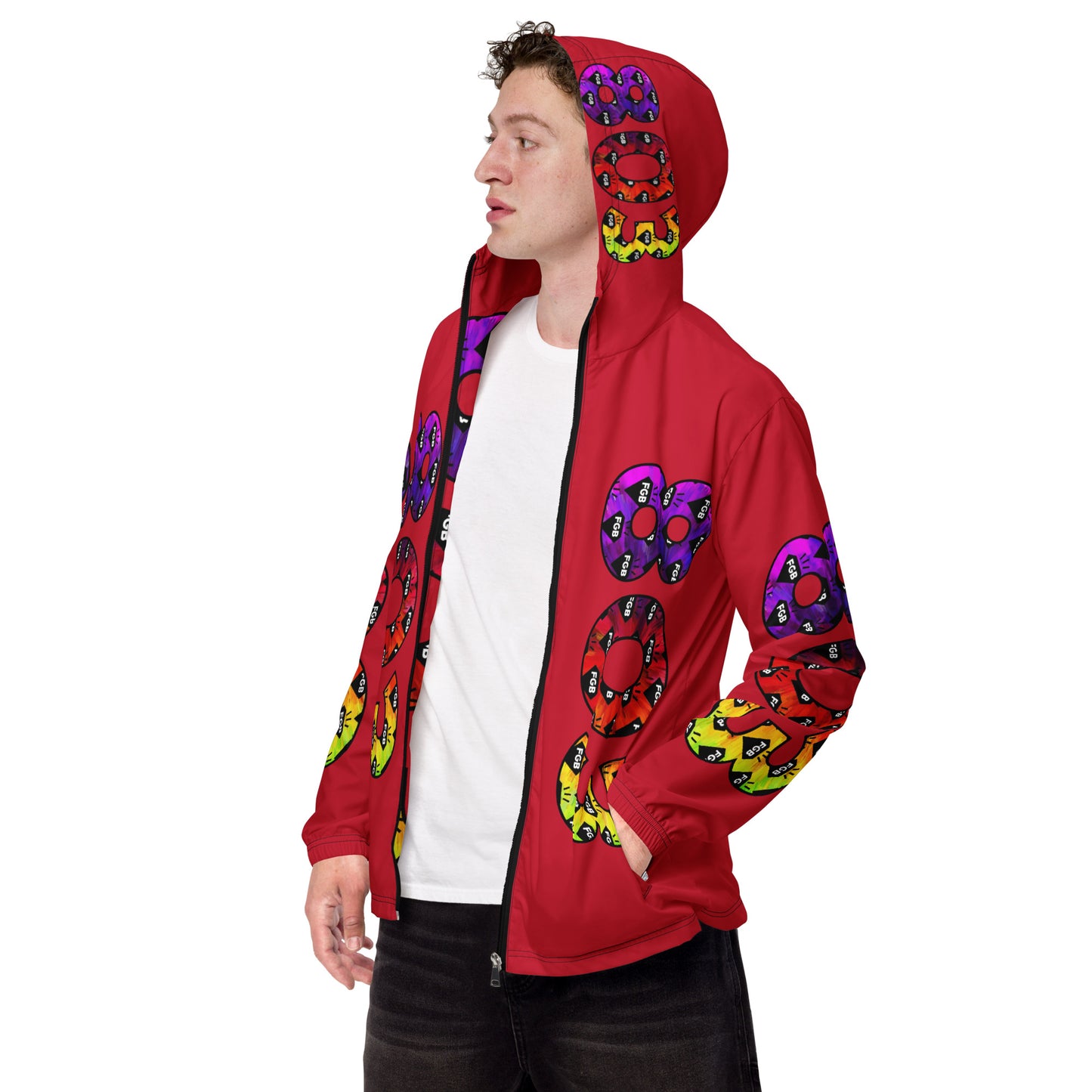 Multicolor 803 Men’s Windbreaker (Red)