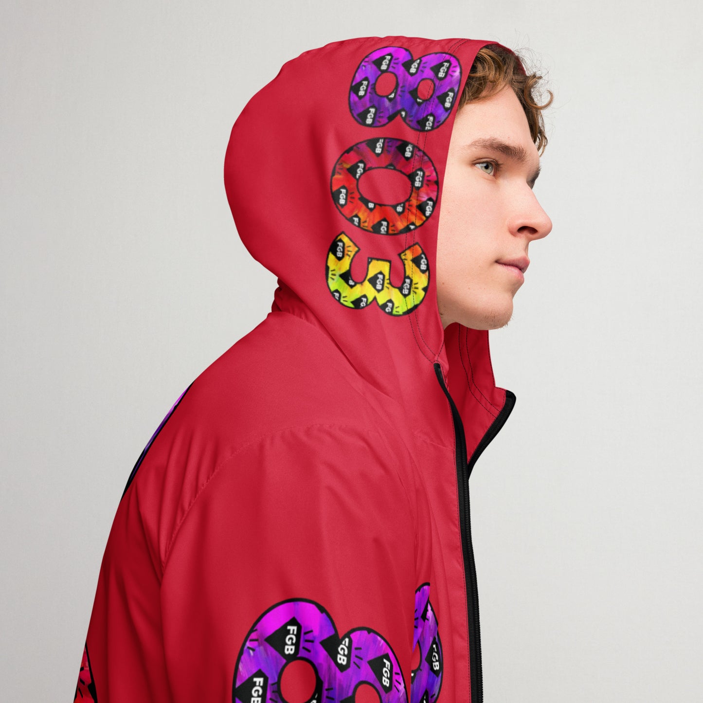 Multicolor 803 Men’s Windbreaker (Red)