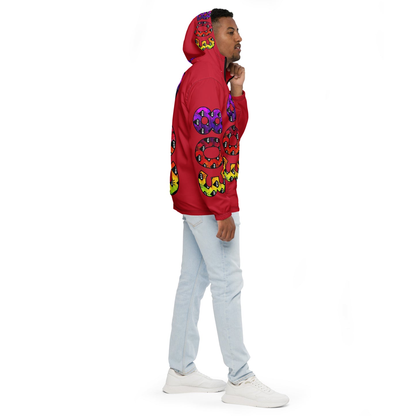 Multicolor 803 Men’s Windbreaker (Red)