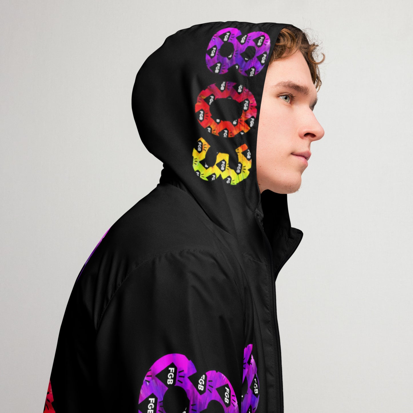 Multicolor 803 Men’s Windbreaker (Black)