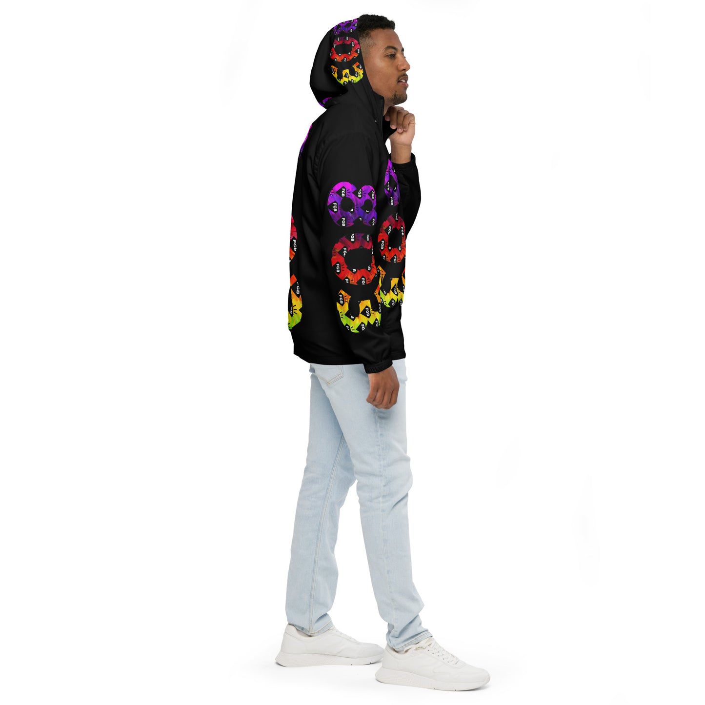 Multicolor 803 Men’s Windbreaker (Black)