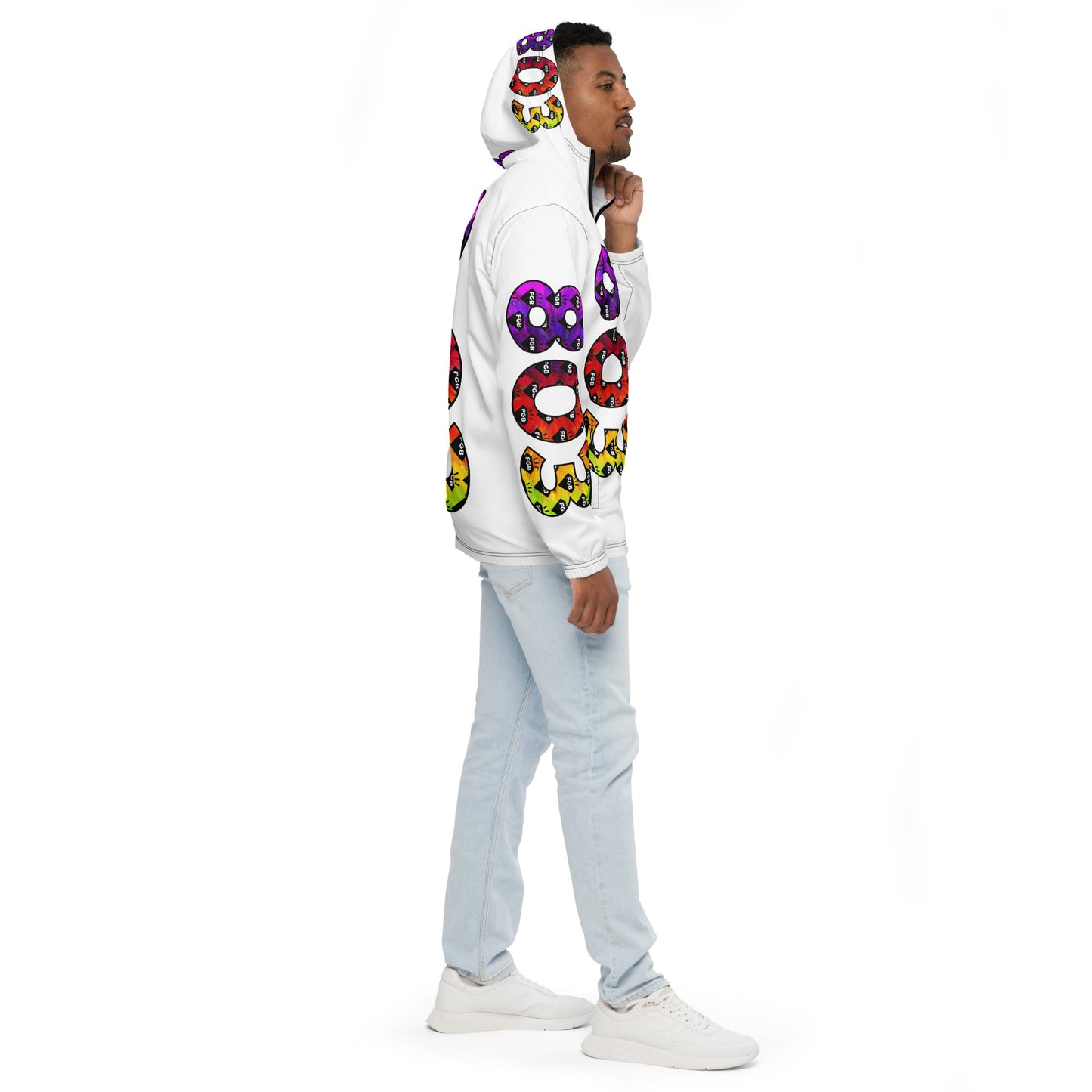 Multicolor 803 Men’s Windbreaker (White)