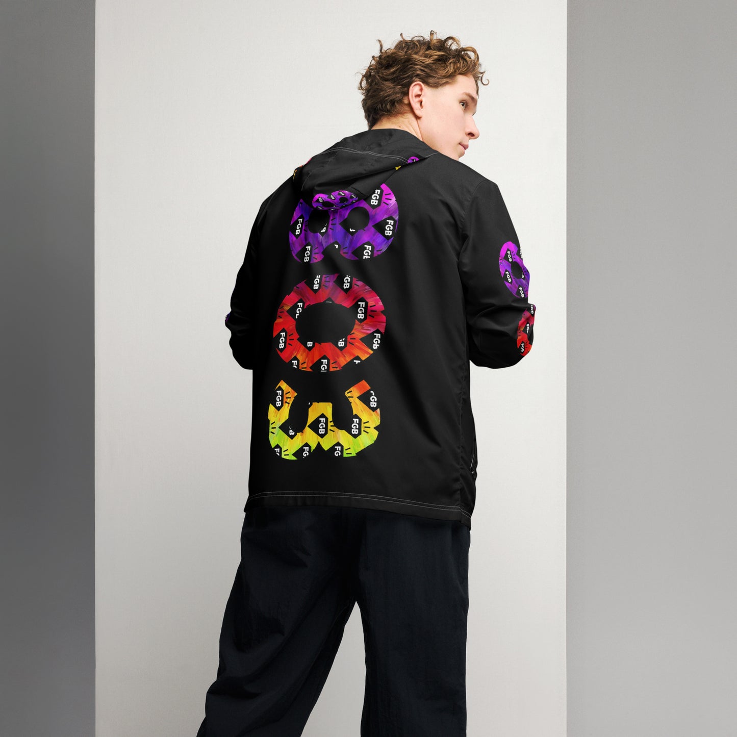 Multicolor 803 Men’s Windbreaker (Black)