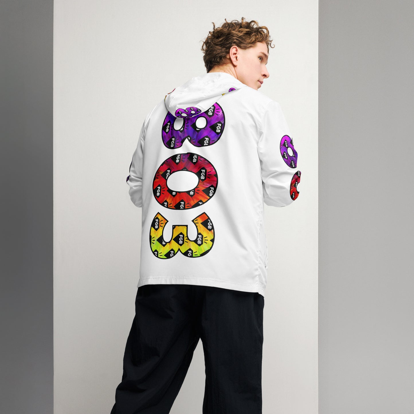 Multicolor 803 Men’s Windbreaker (White)