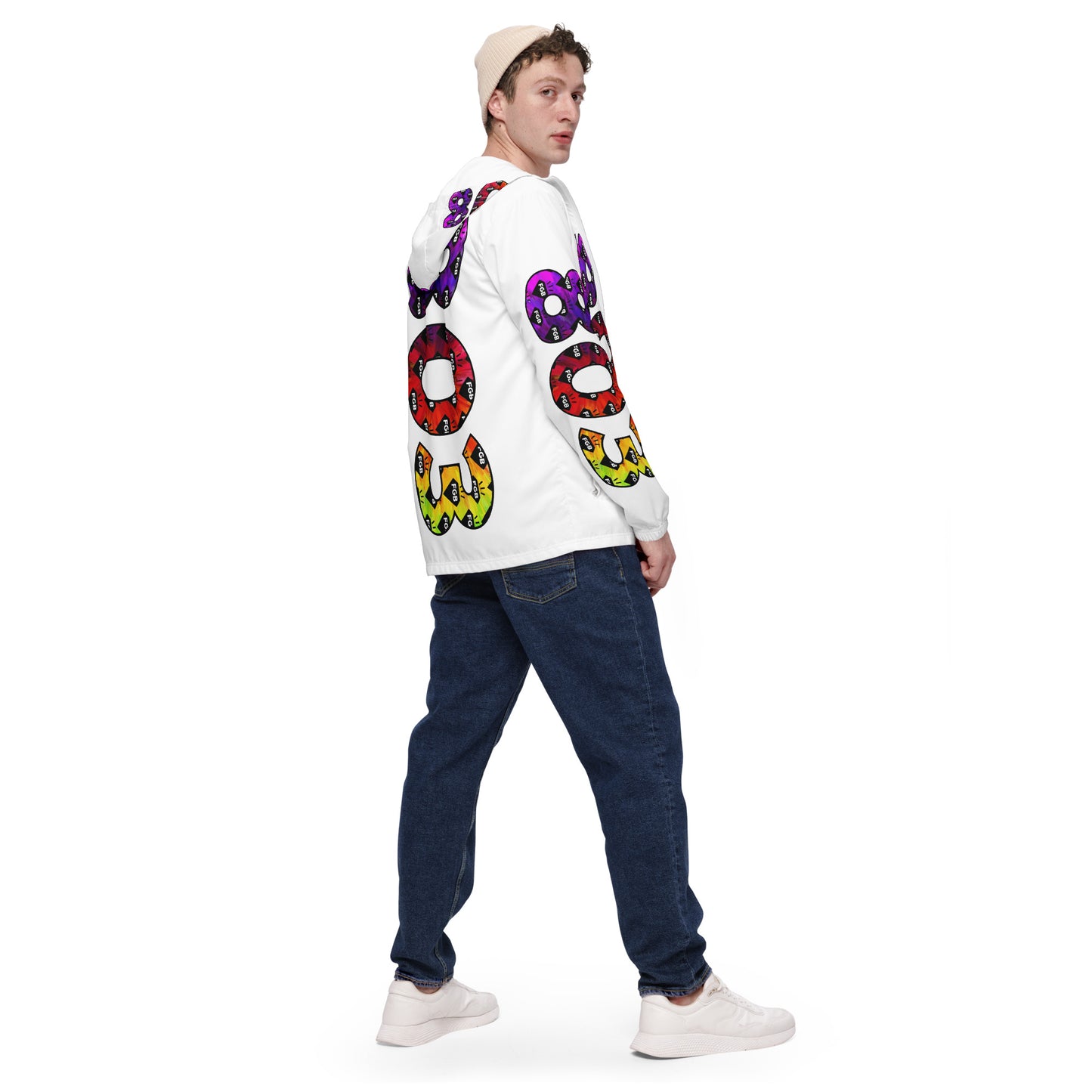 Multicolor 803 Men’s Windbreaker (White)