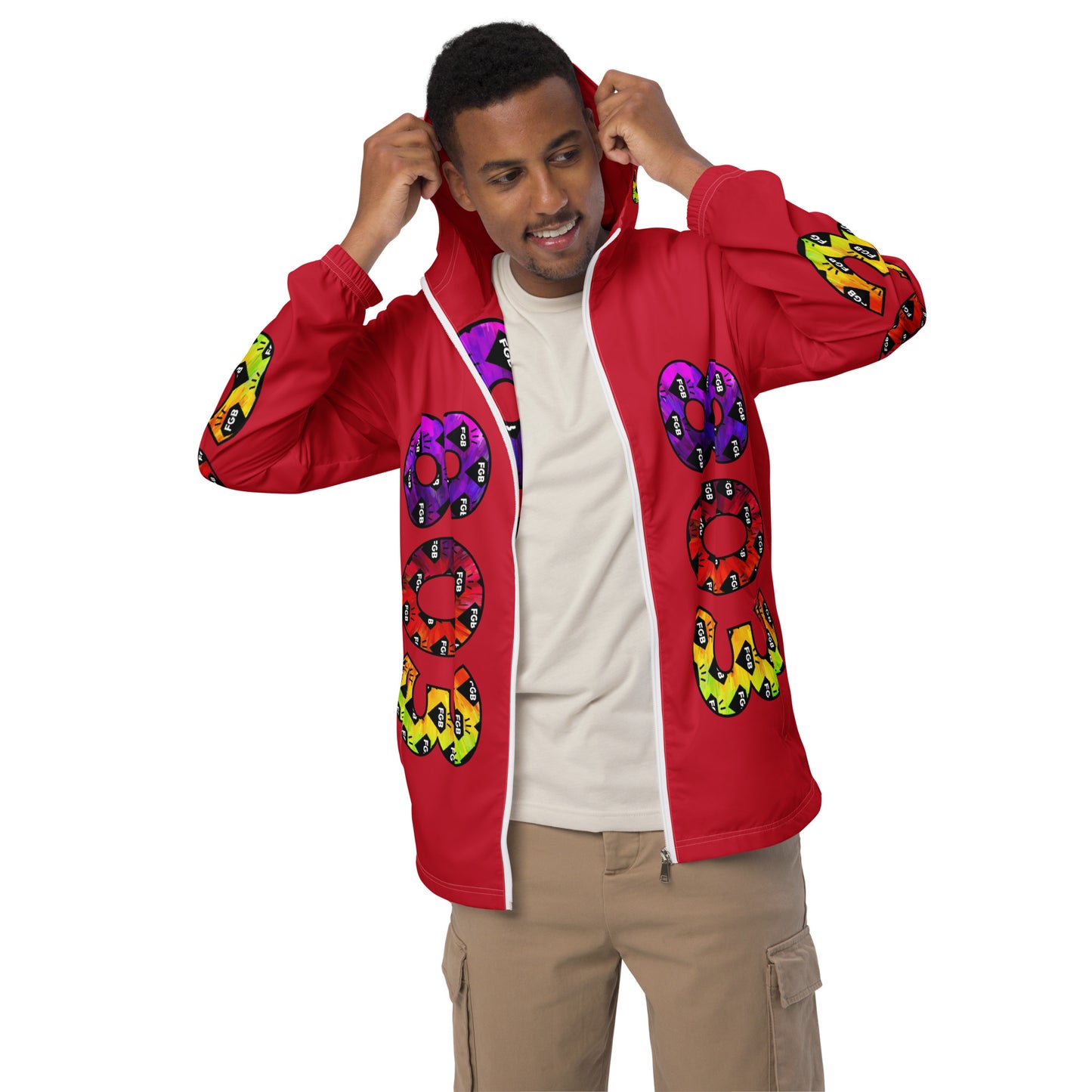 Multicolor 803 Men’s Windbreaker (Red)