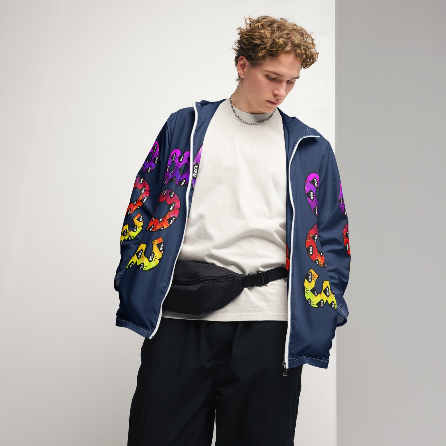 Multicolor 803 Men’s Windbreaker (Navy)