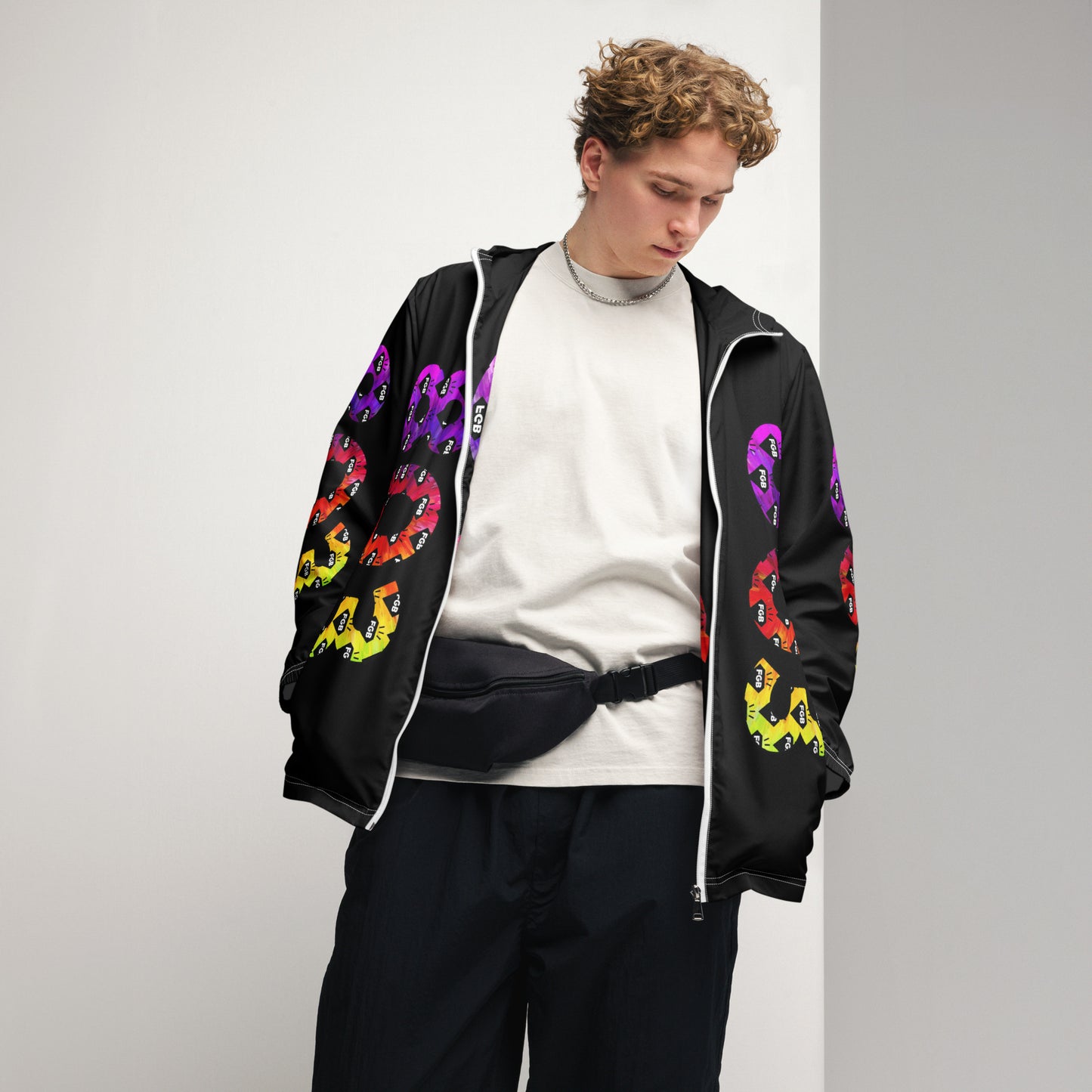 Multicolor 803 Men’s Windbreaker (Black)