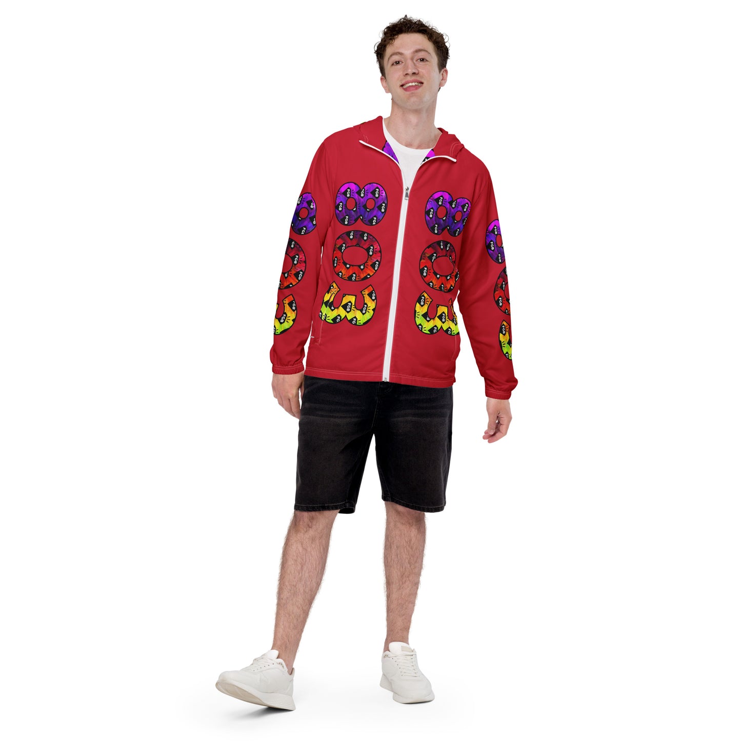 Multicolor 803 Men’s Windbreaker (Red)