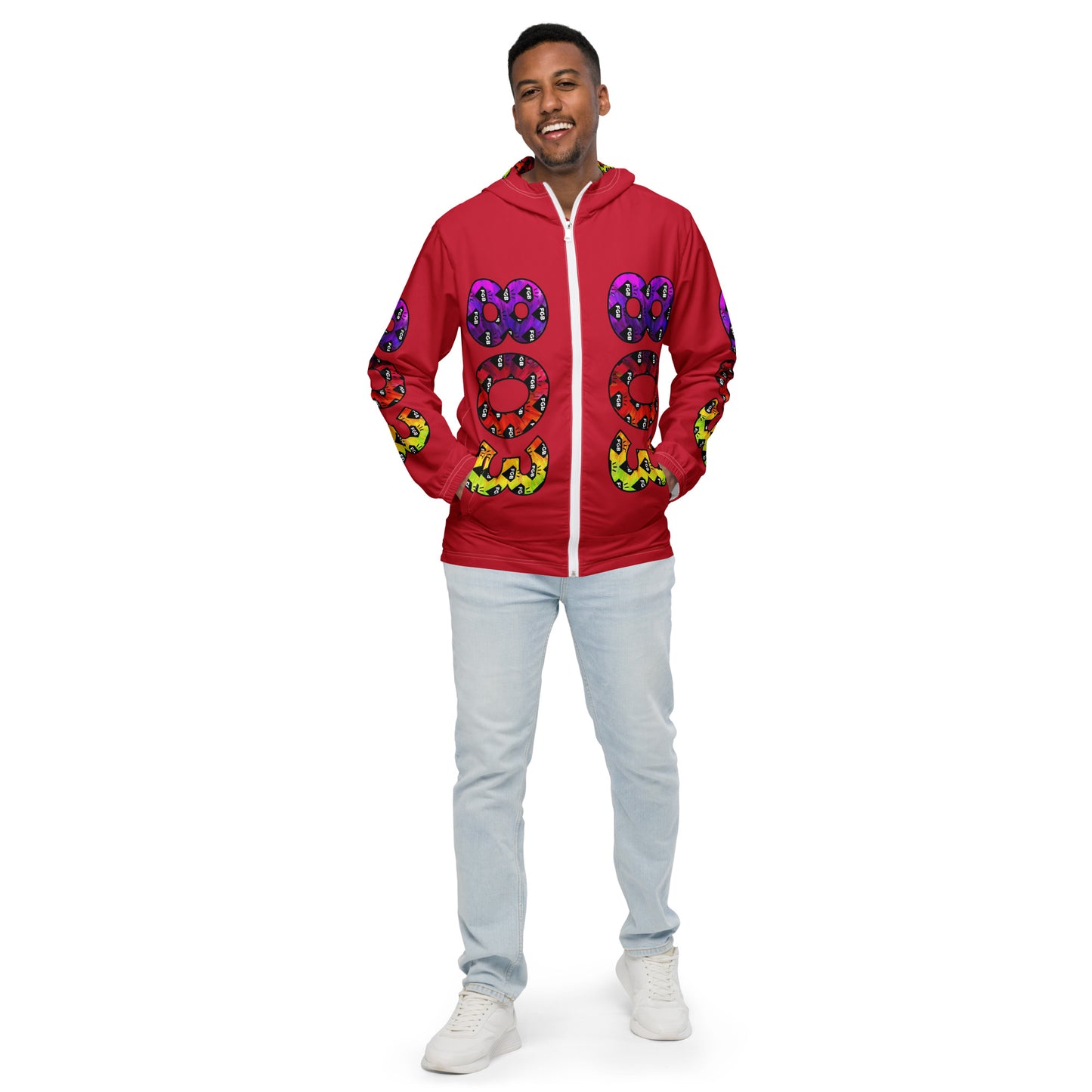 Multicolor 803 Men’s Windbreaker (Red)