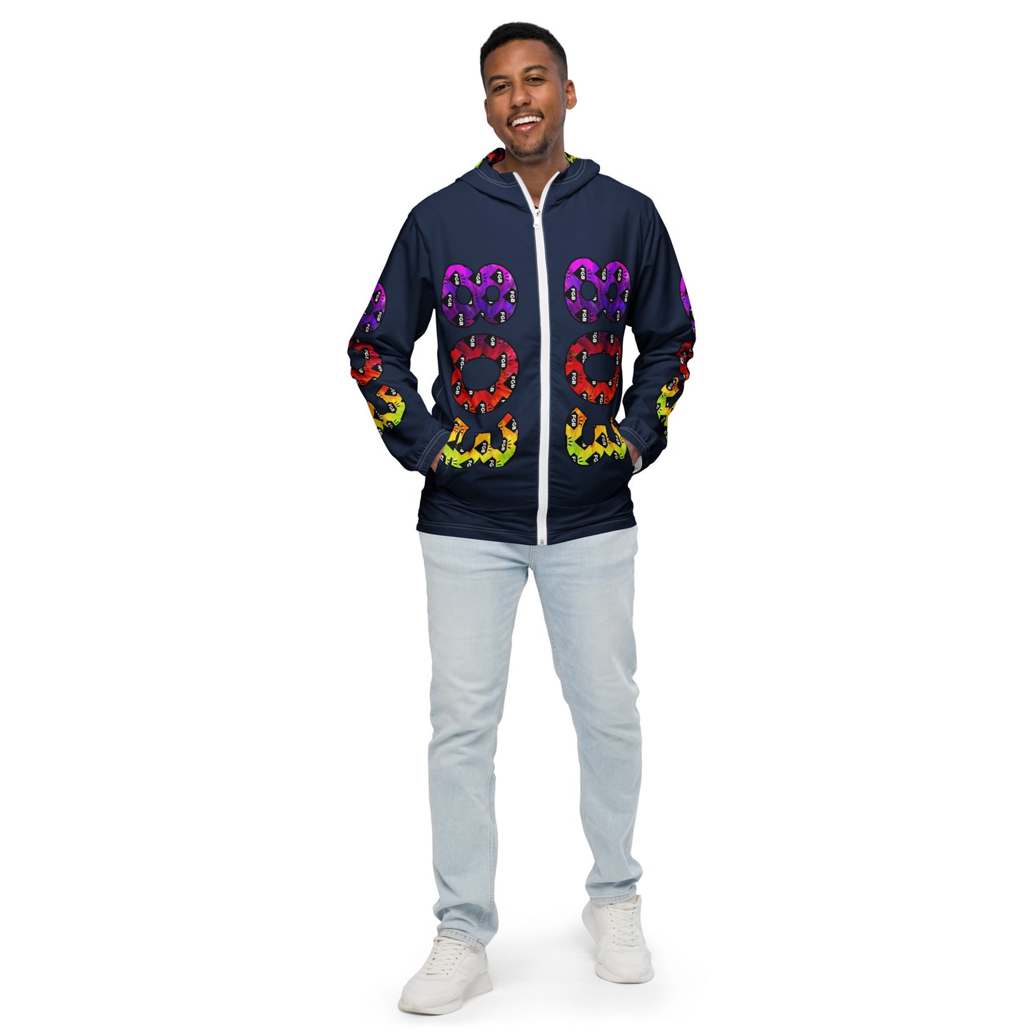 Multicolor 803 Men’s Windbreaker (Navy)