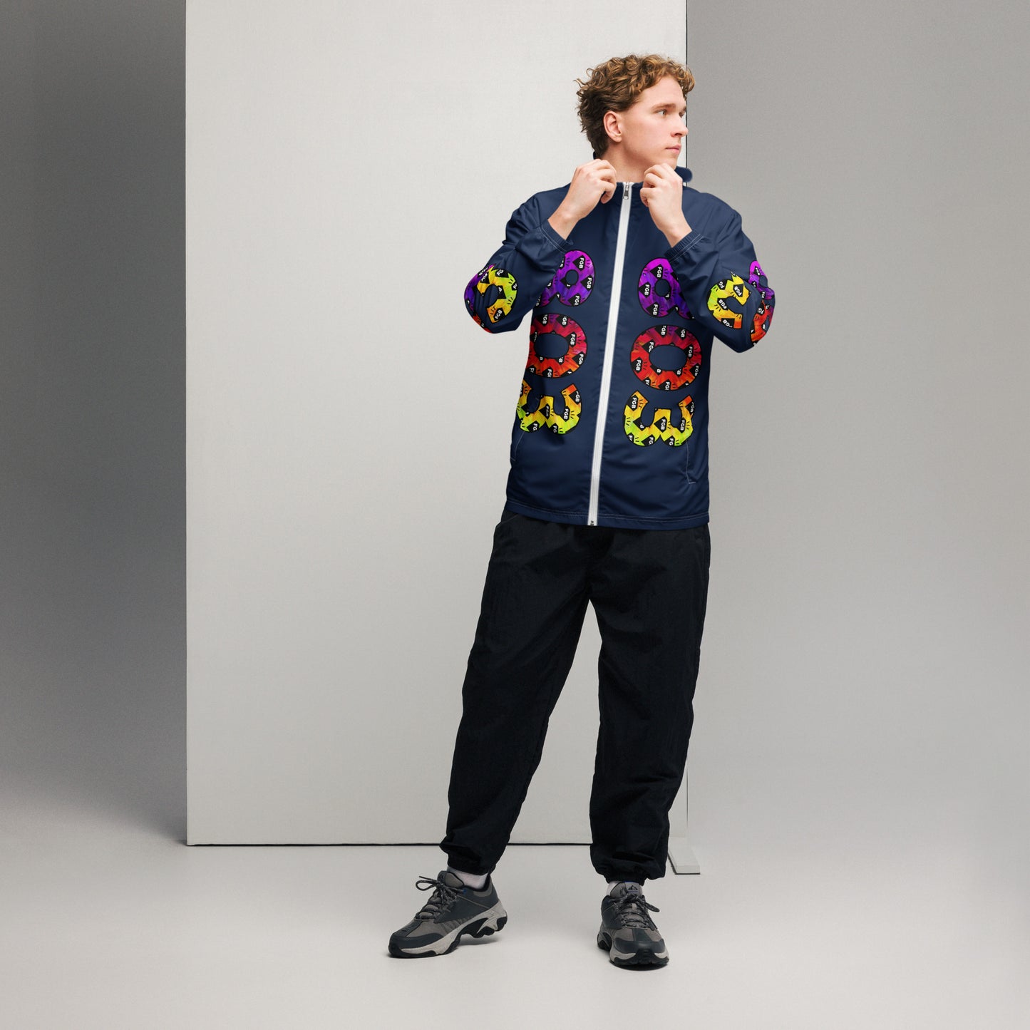 Multicolor 803 Men’s Windbreaker (Navy)