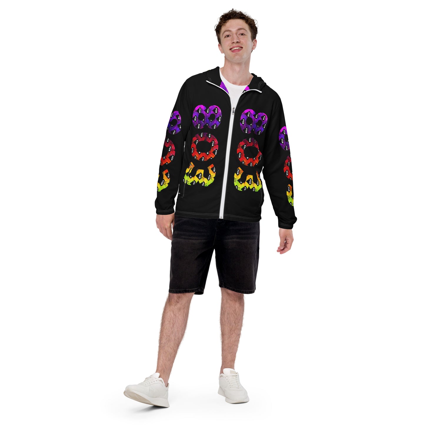 Multicolor 803 Men’s Windbreaker (Black)