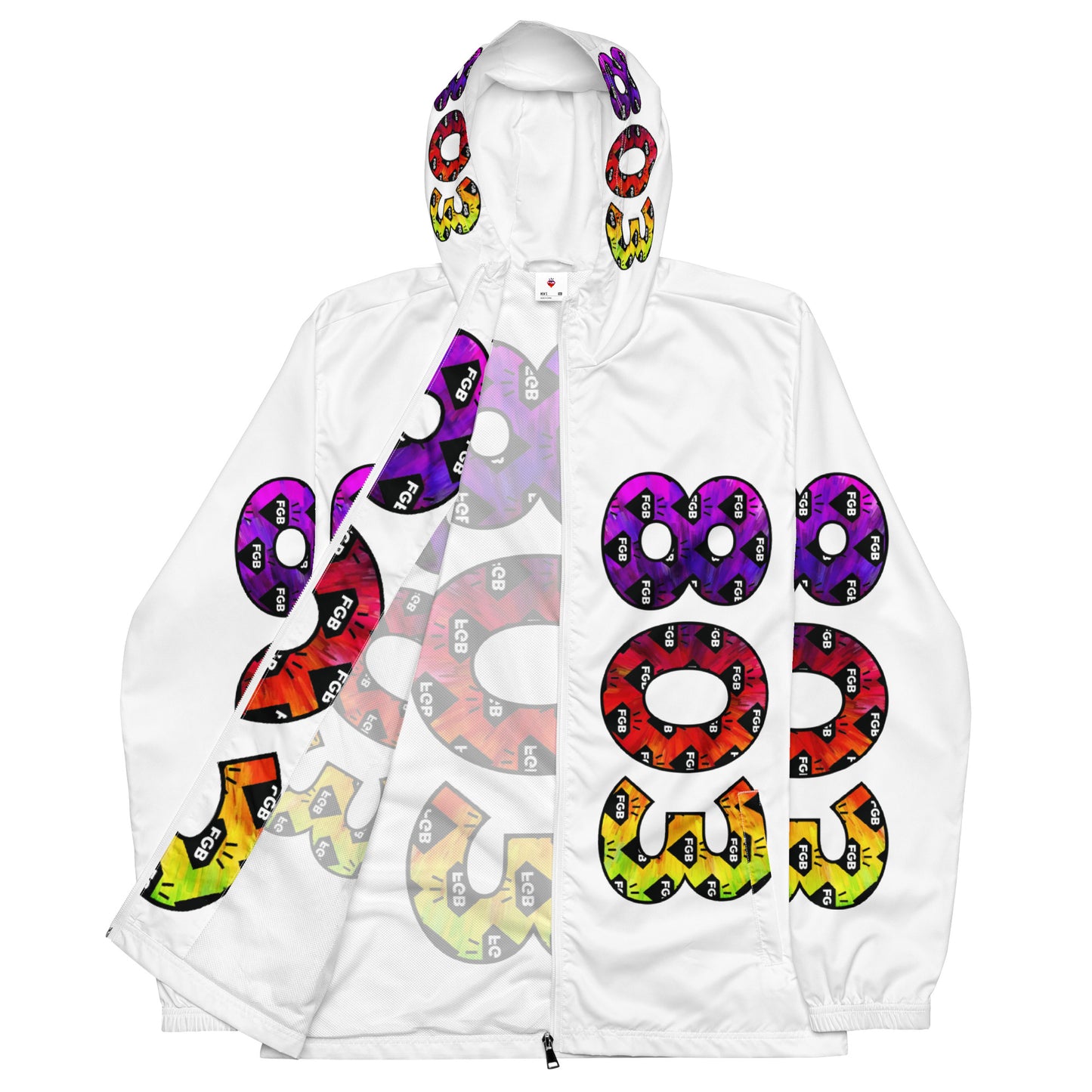 Multicolor 803 Men’s Windbreaker (White)