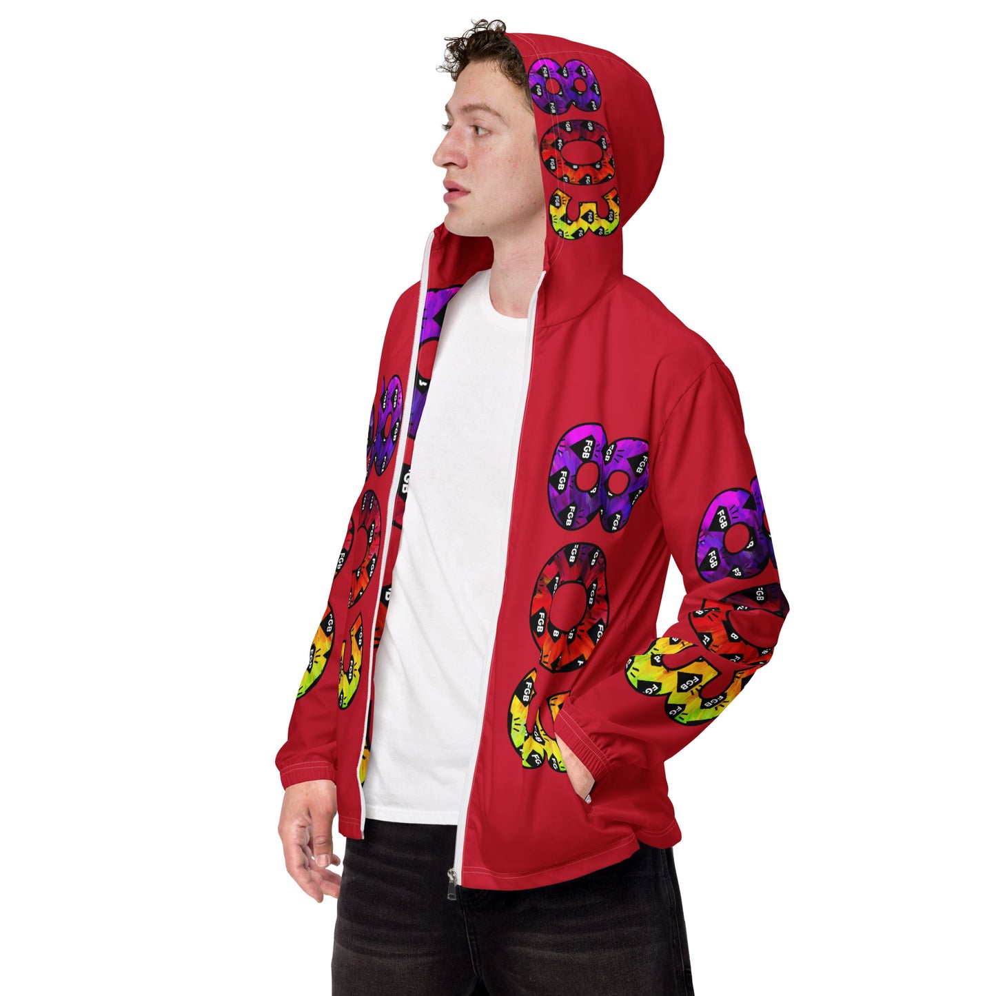 Multicolor 803 Men’s Windbreaker (Red)