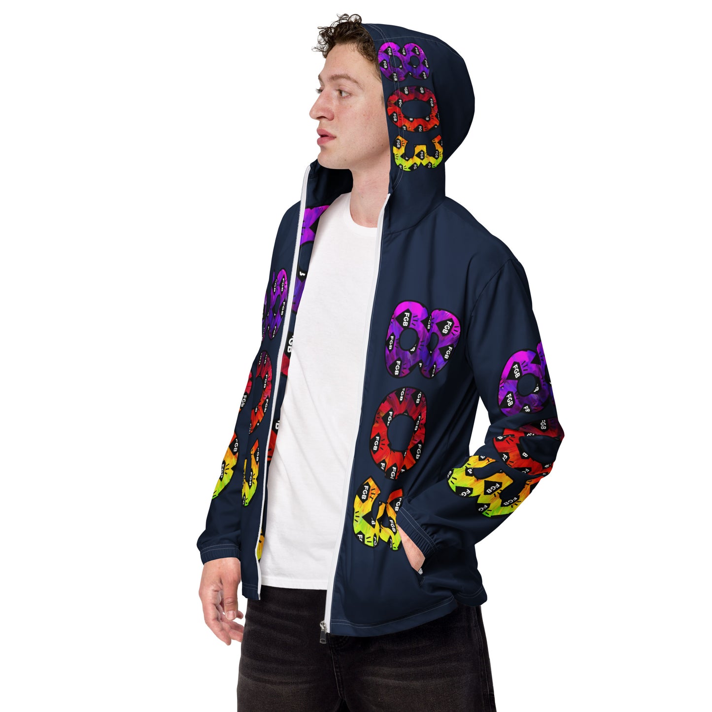 Multicolor 803 Men’s Windbreaker (Navy)