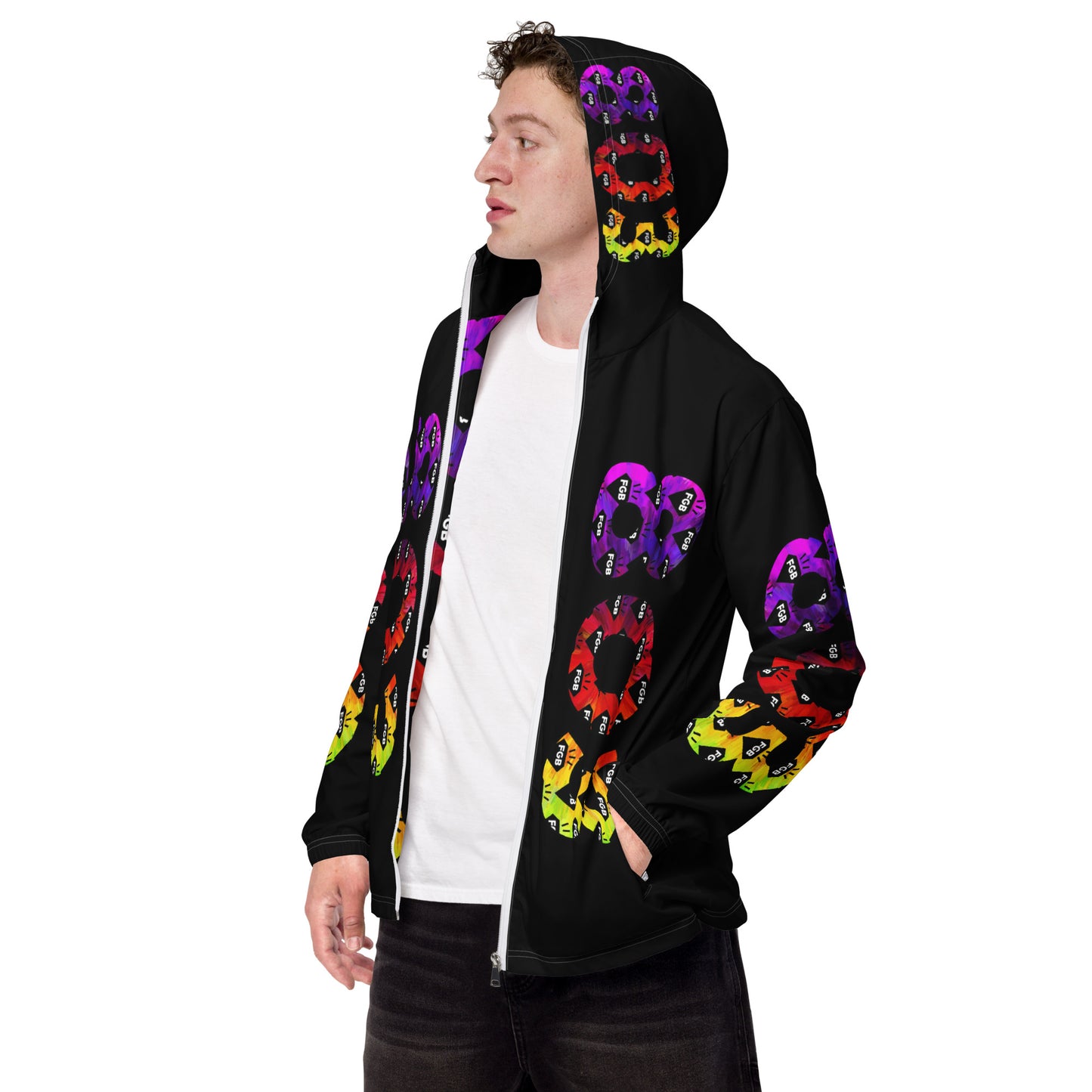 Multicolor 803 Men’s Windbreaker (Black)