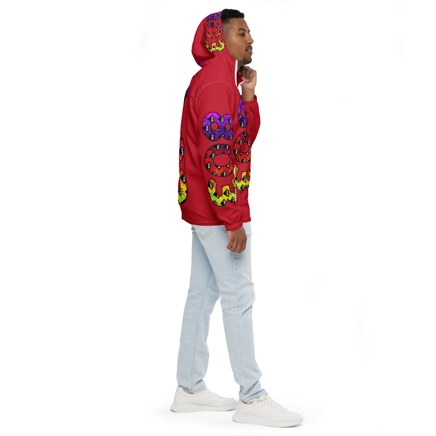 Multicolor 803 Men’s Windbreaker (Red)