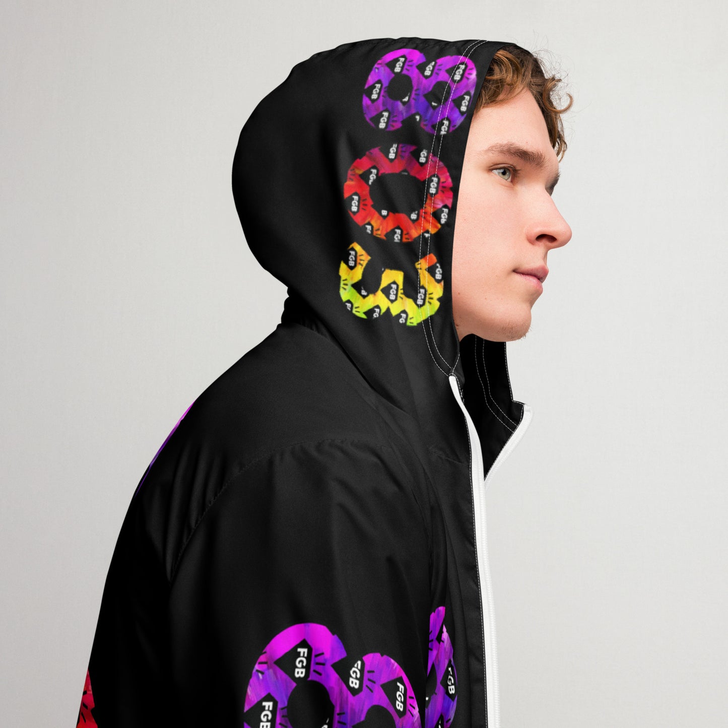 Multicolor 803 Men’s Windbreaker (Black)