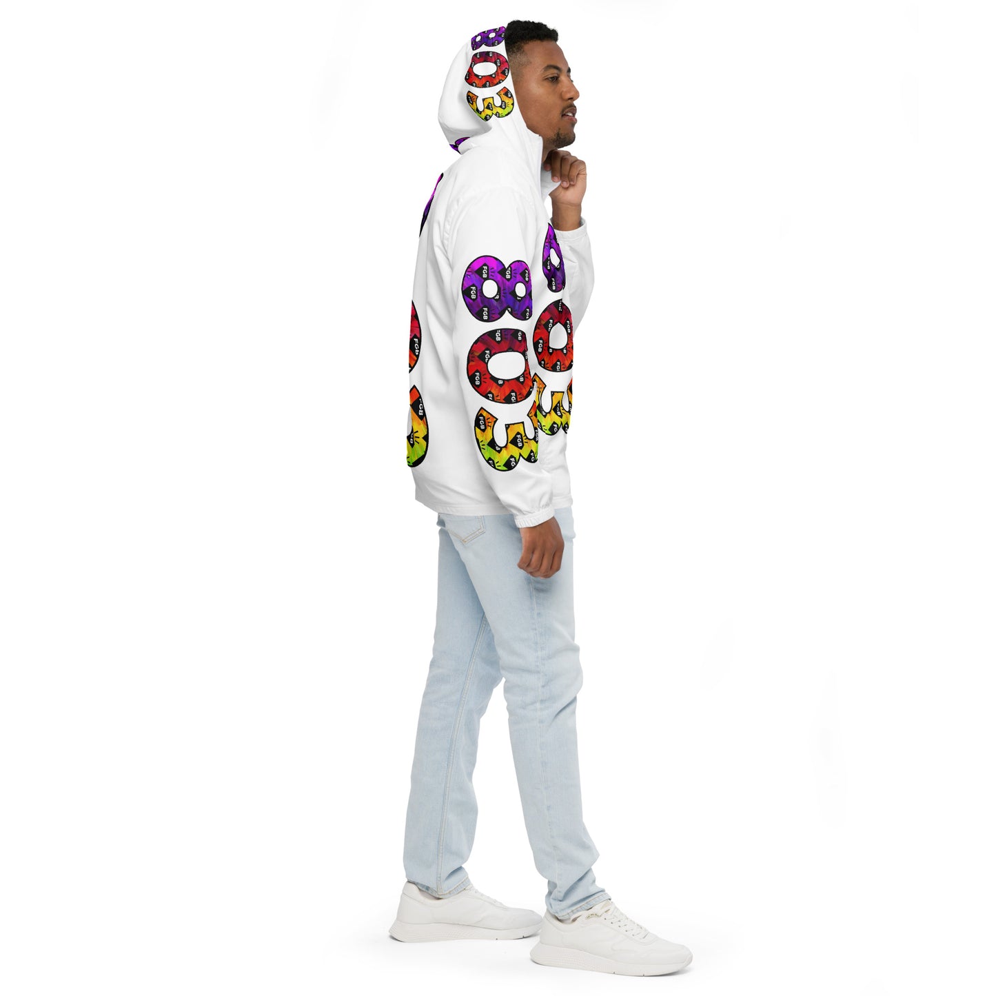 Multicolor 803 Men’s Windbreaker (White)