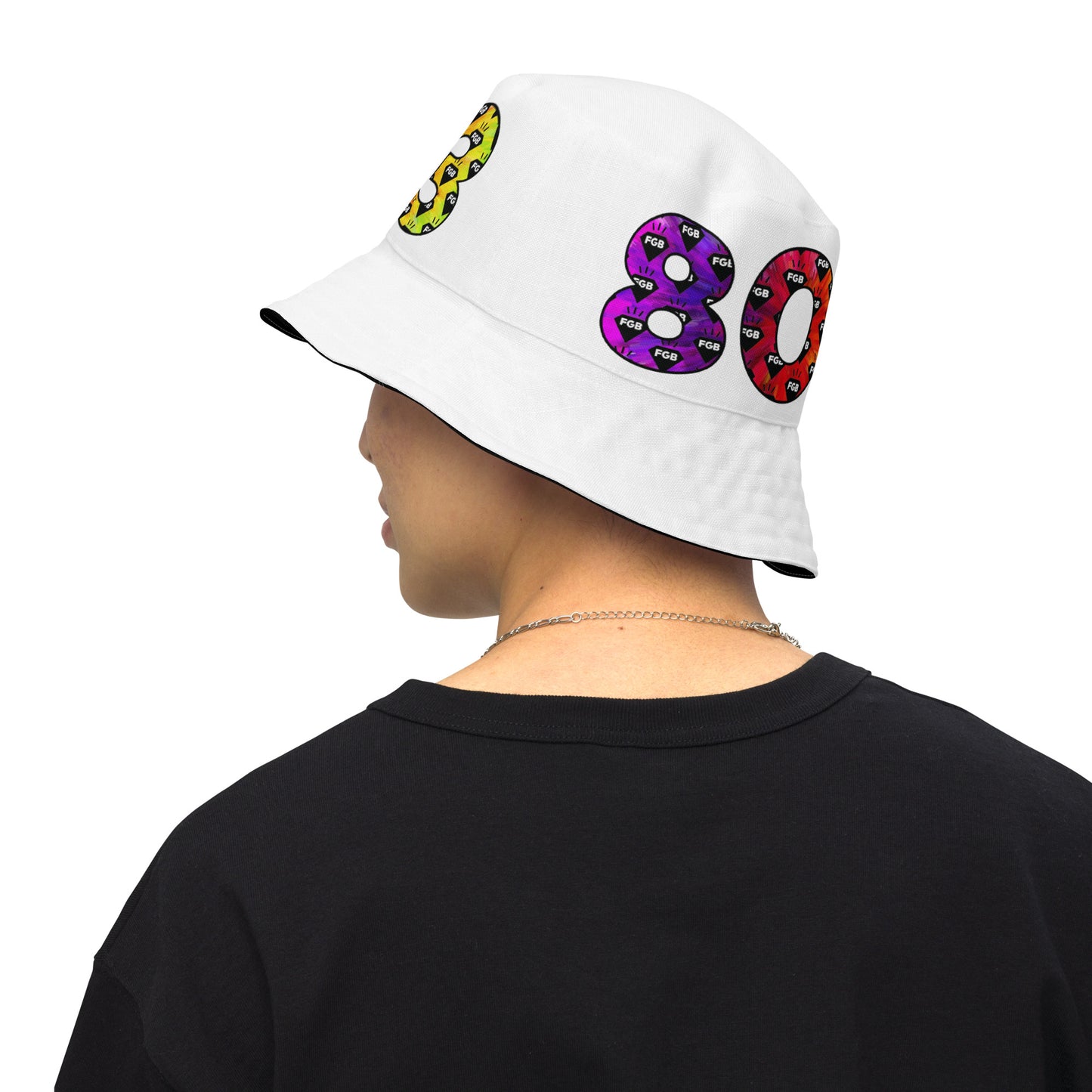 Multicolor 803 Reversible bucket hat (Black X White)