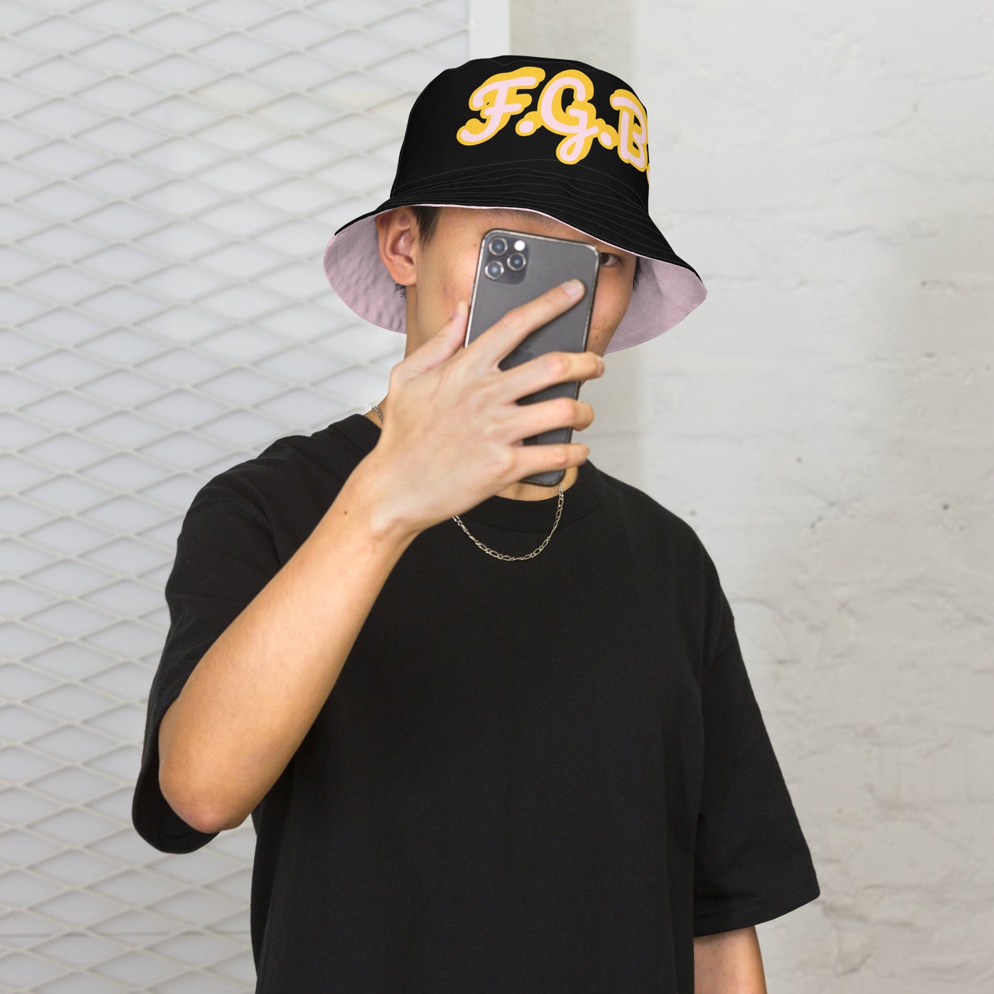 F.G.B. Reversible Bucket Hat (Pink)