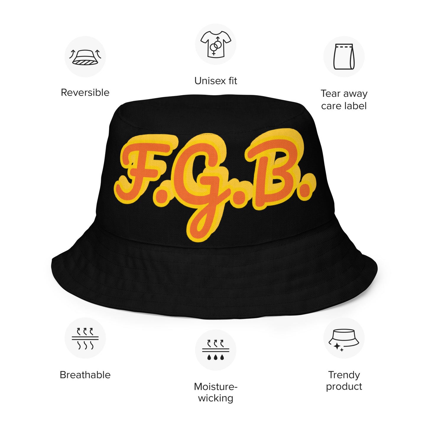 F.G.B. Reversible Bucket Hat (Orange)