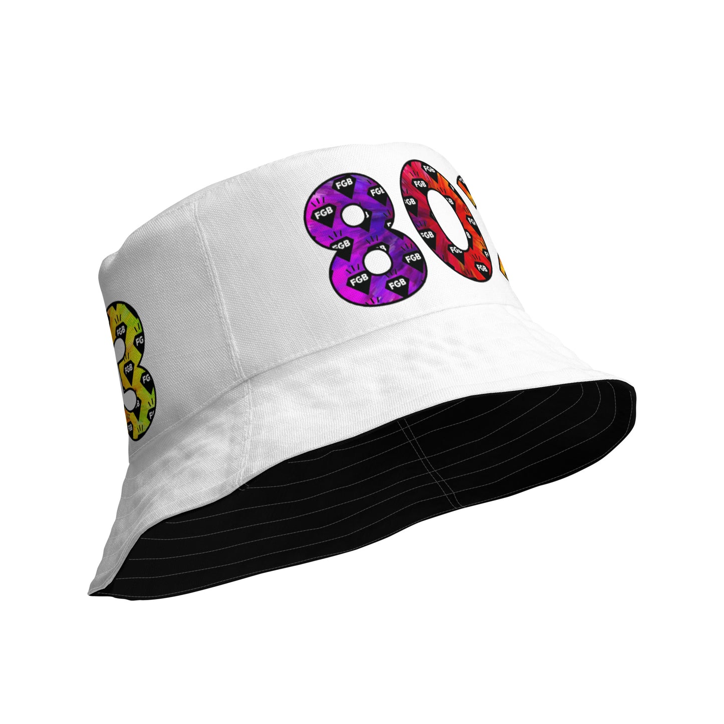 Multicolor 803 Reversible bucket hat (Black X White)