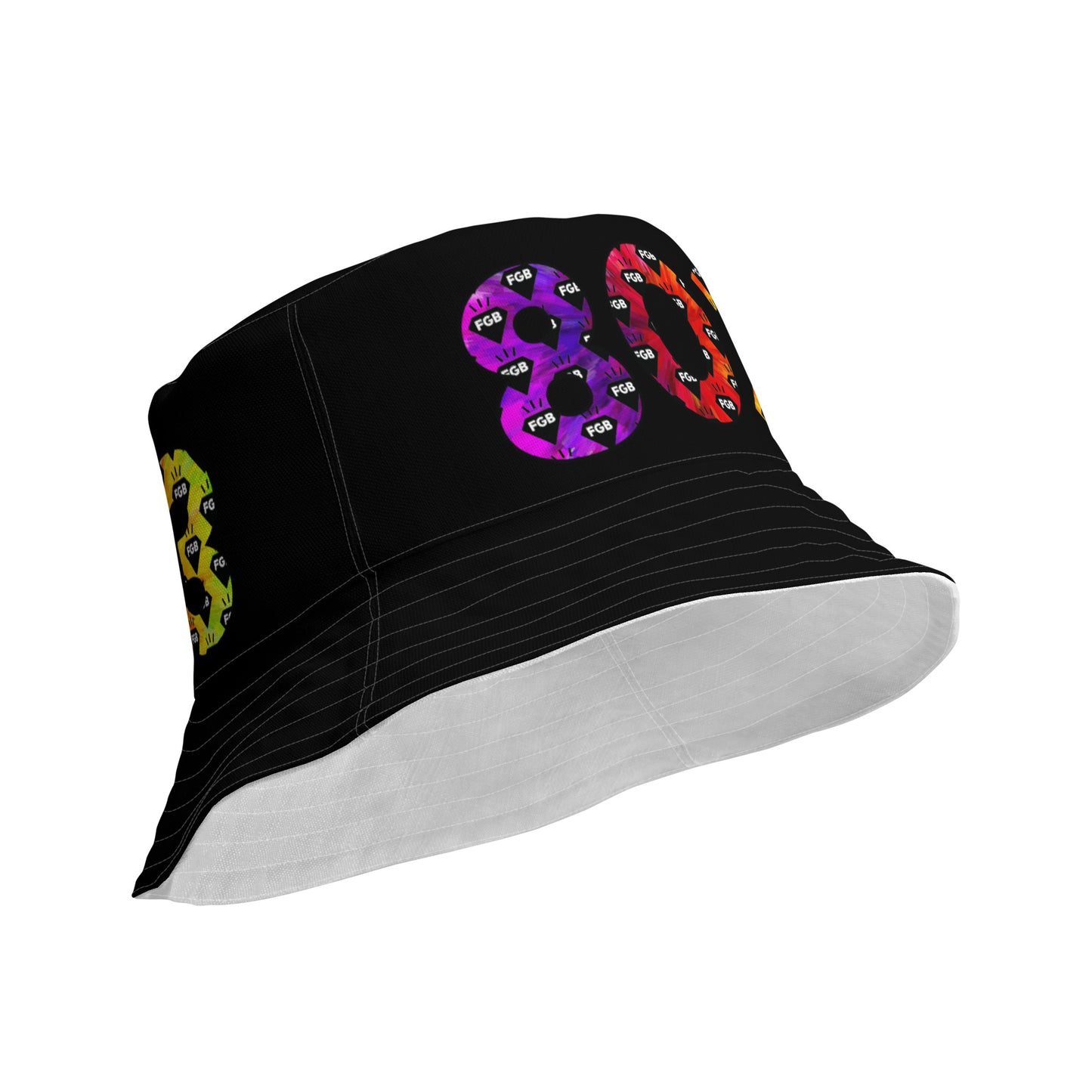 Multicolor 803 Reversible bucket hat (Black X White)