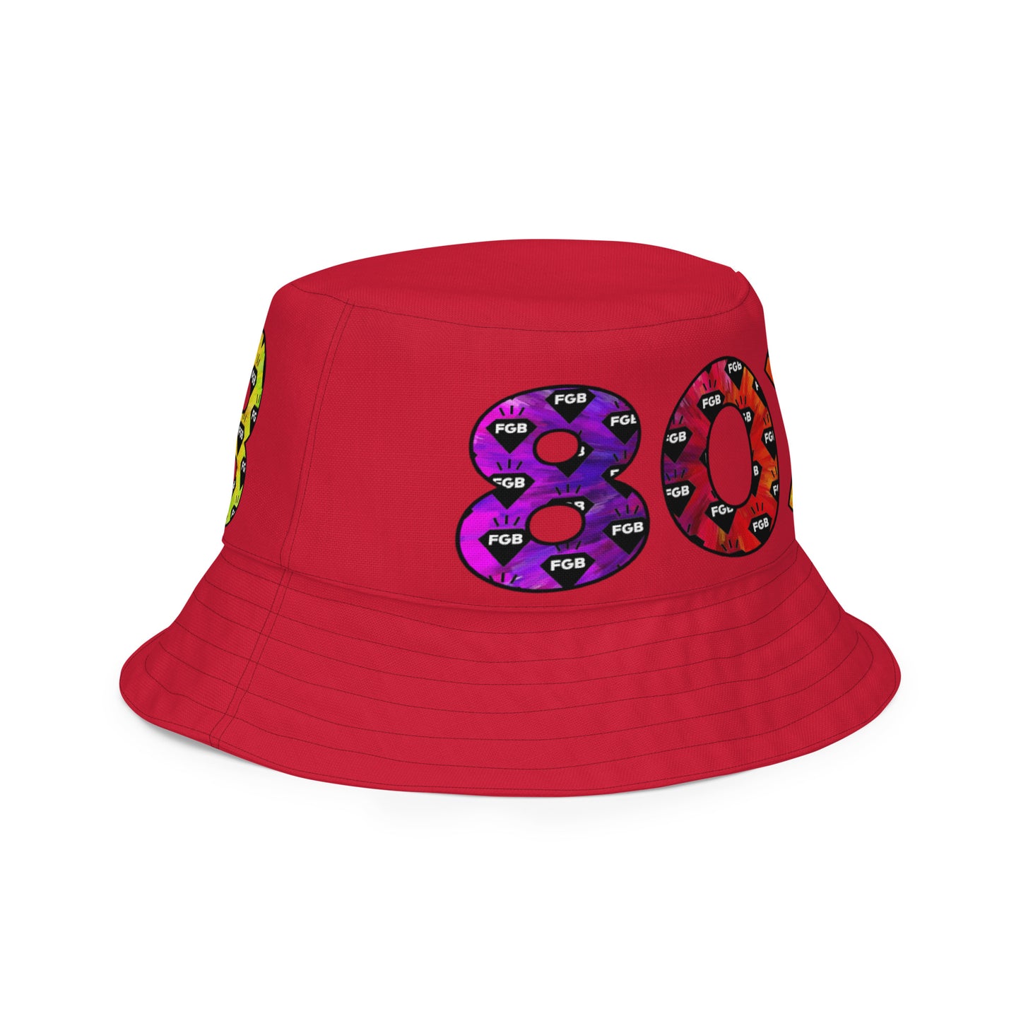 Multicolor 803 Reversible bucket hat (Navy X Red)