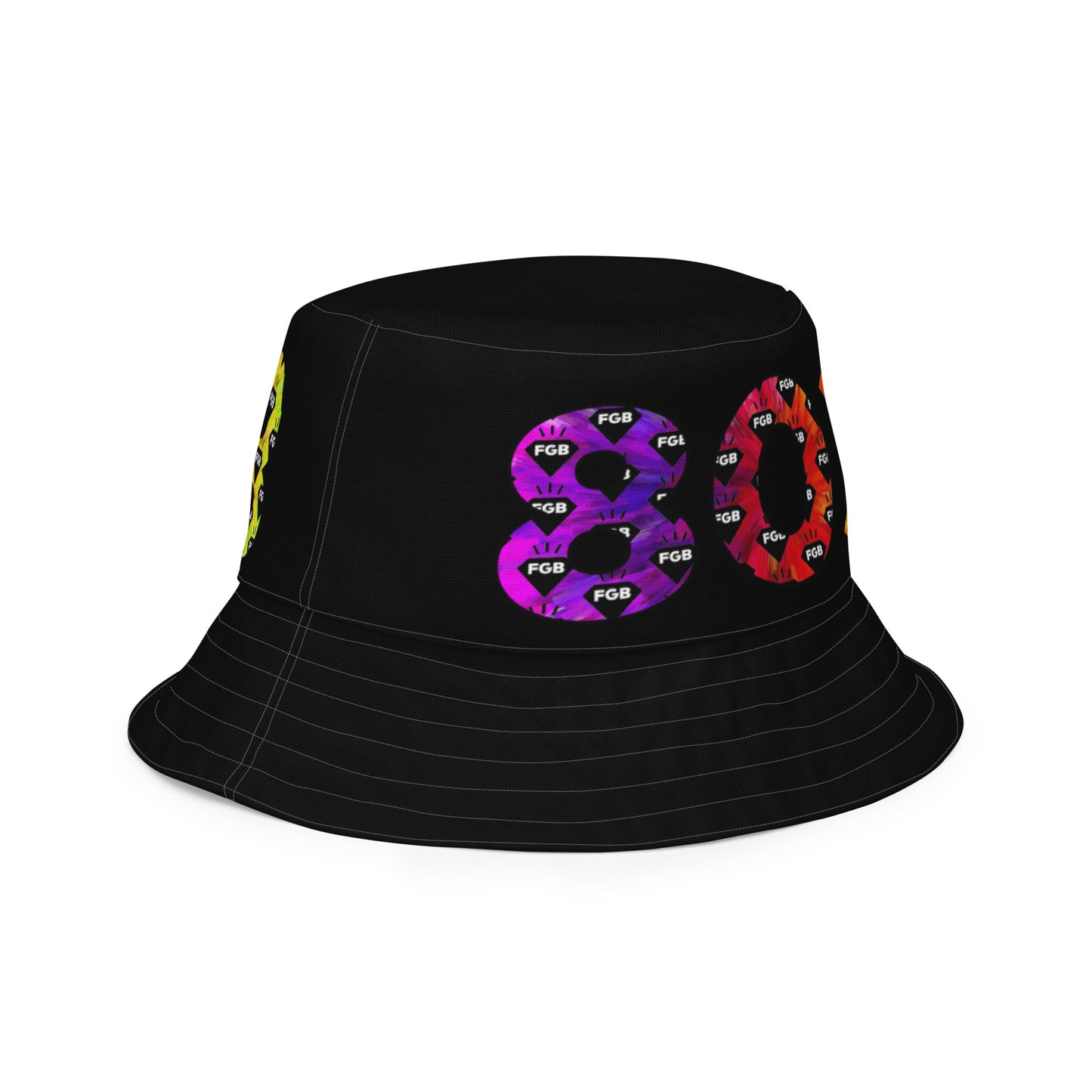 Multicolor 803 Reversible bucket hat (Black X White)