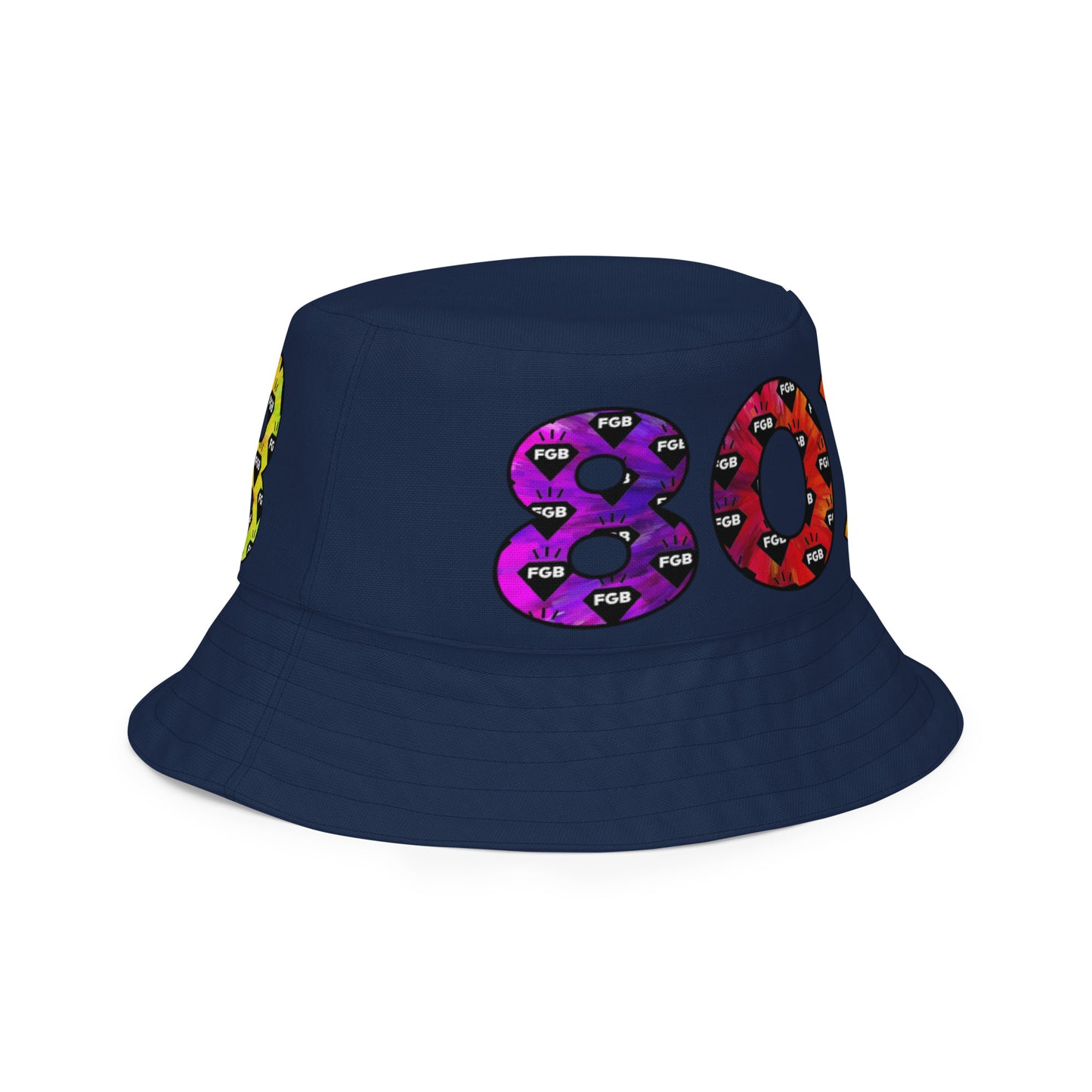 Multicolor 803 Reversible bucket hat (Navy X Red)