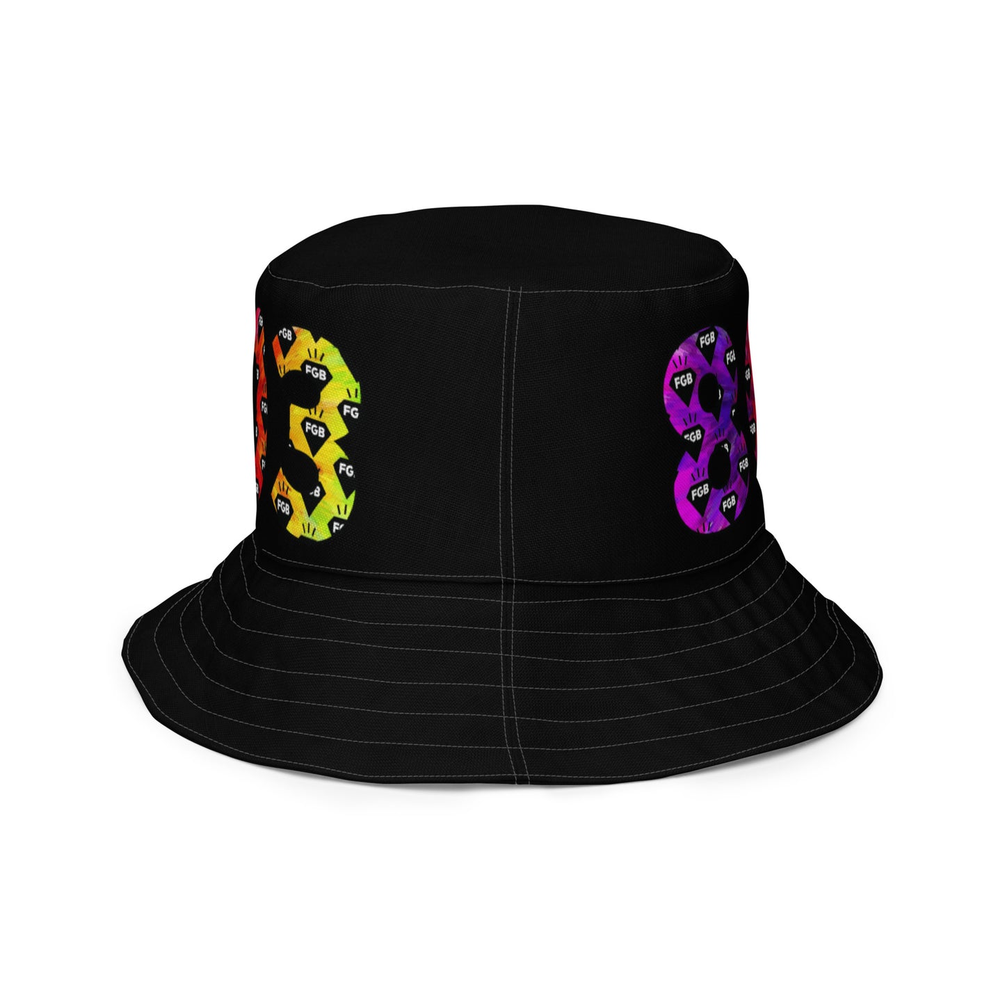 Multicolor 803 Reversible bucket hat (Black X White)