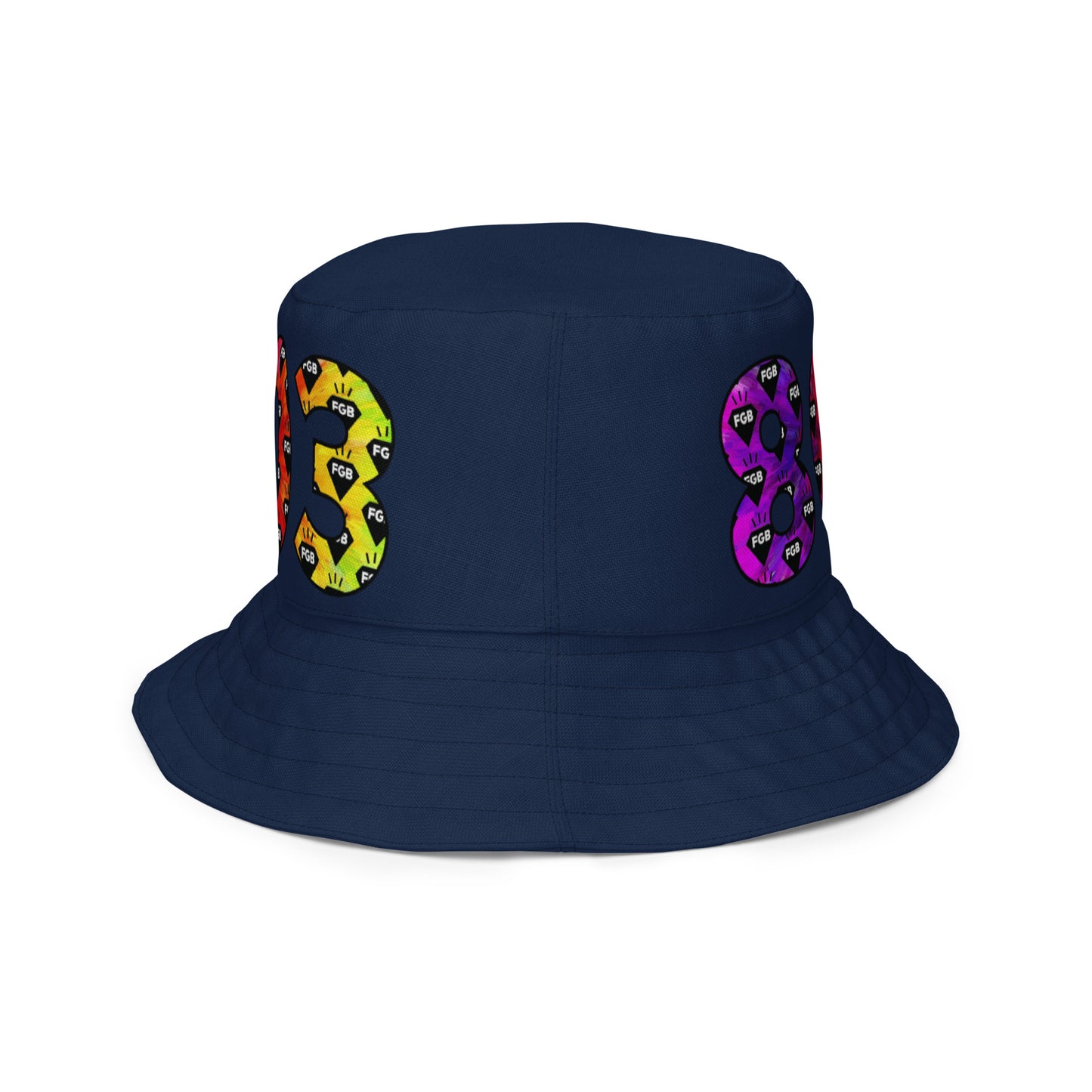 Multicolor 803 Reversible bucket hat (Navy X Red)