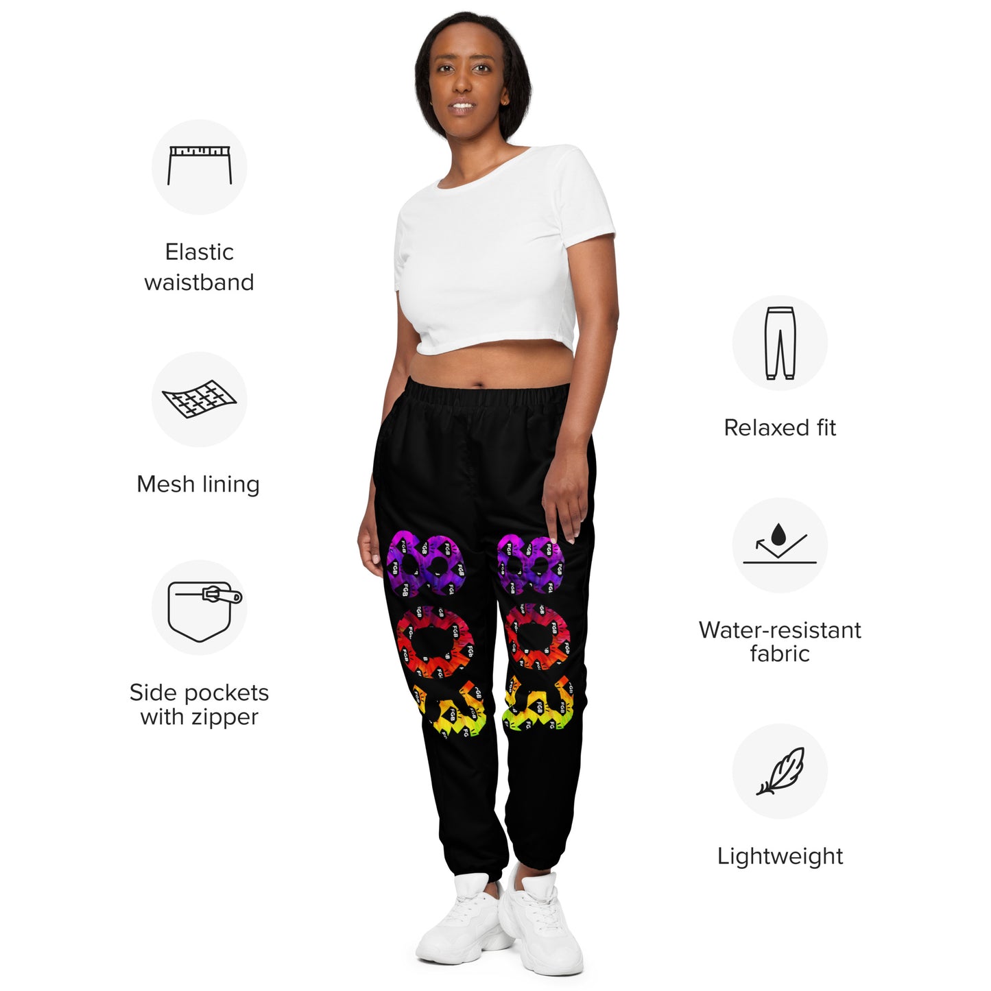 Multicolor 803 Unisex Track Pants (Black)