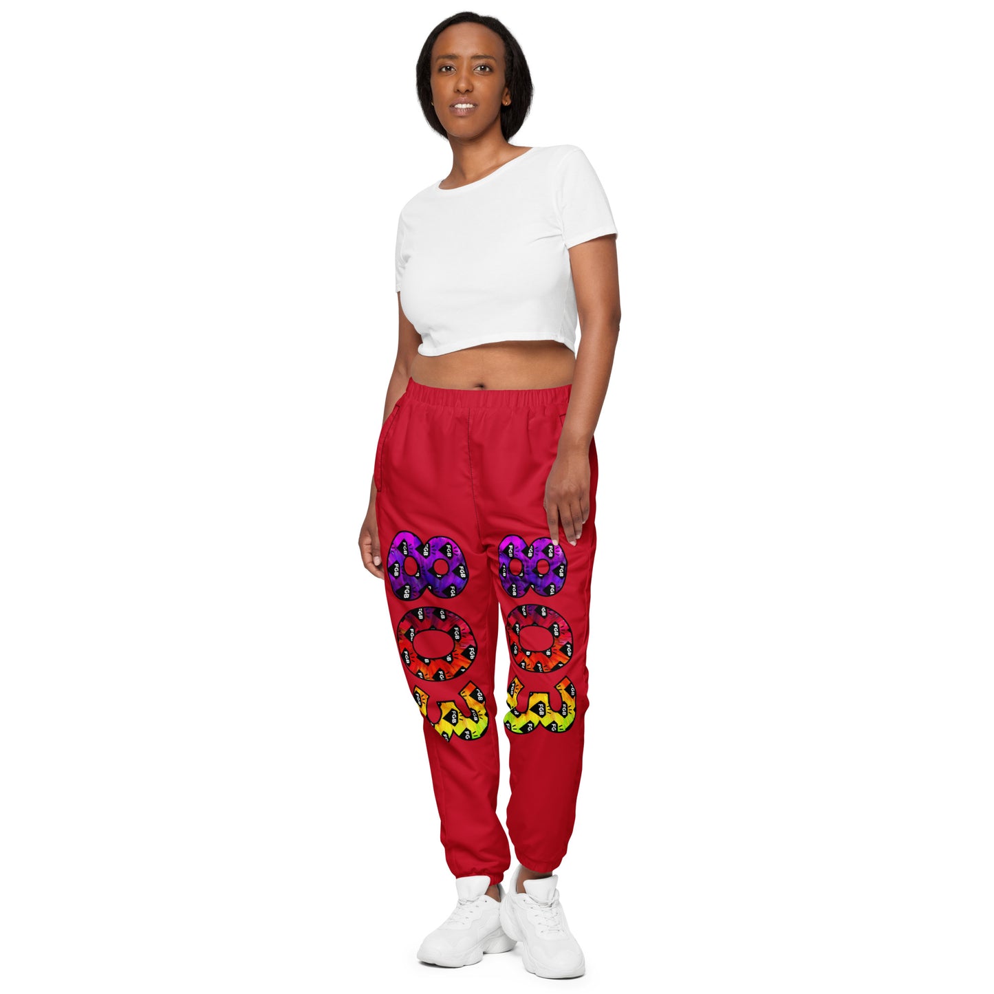 Multicolor 803 Unisex Track Pants (Red)