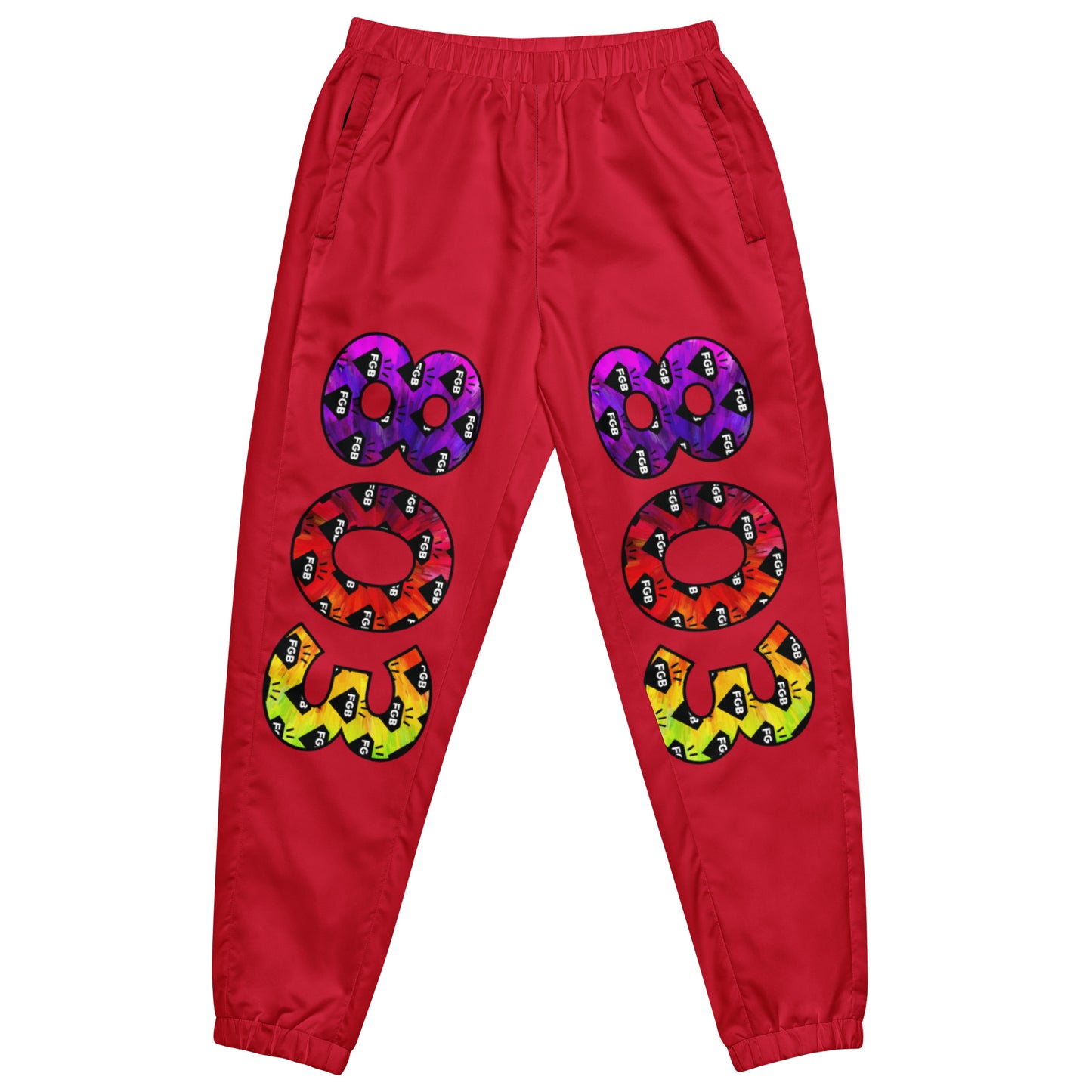 Multicolor 803 Unisex Track Pants (Red)